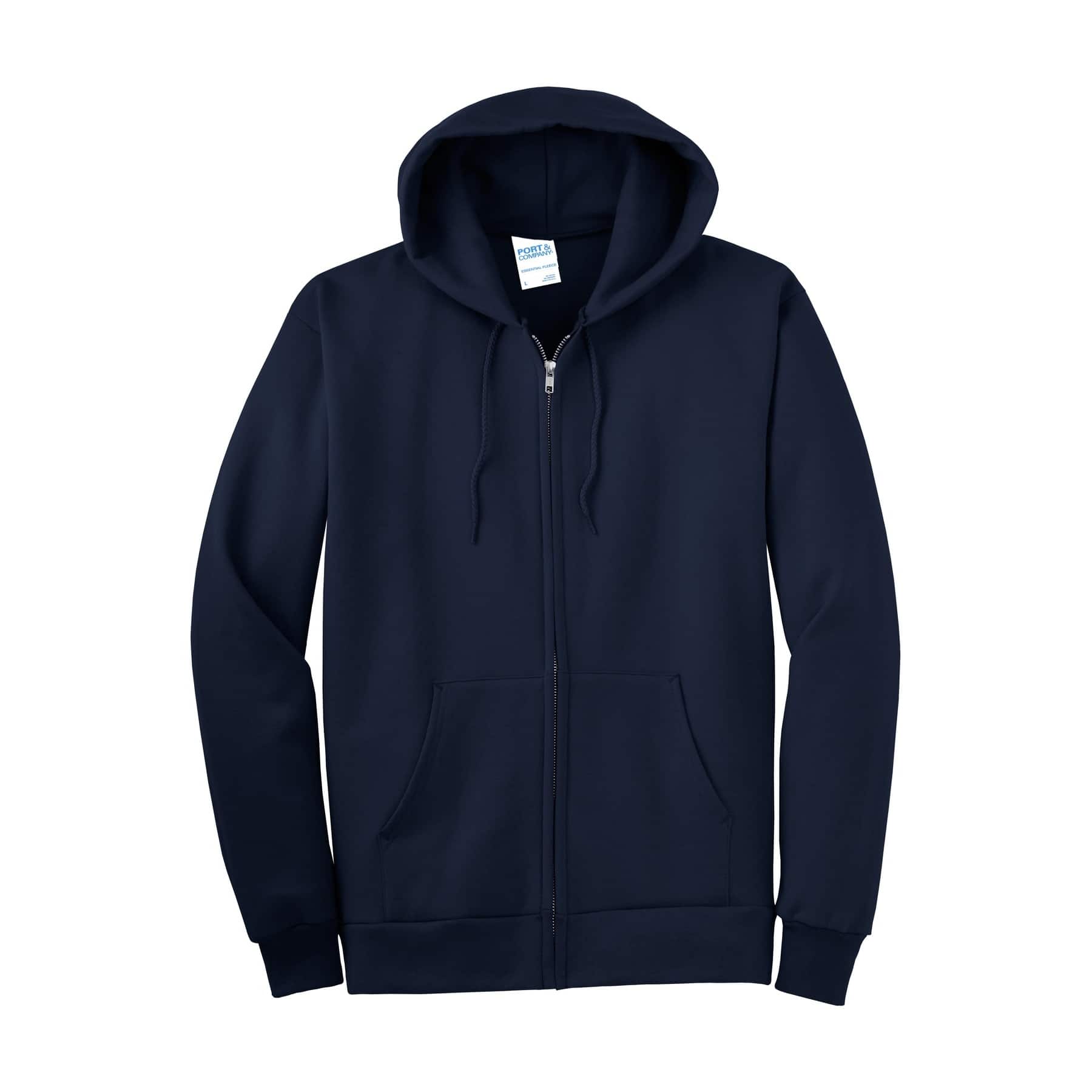 Port & Company® Tall Essential Fleece Full-Zip Hooded Sweatshirt