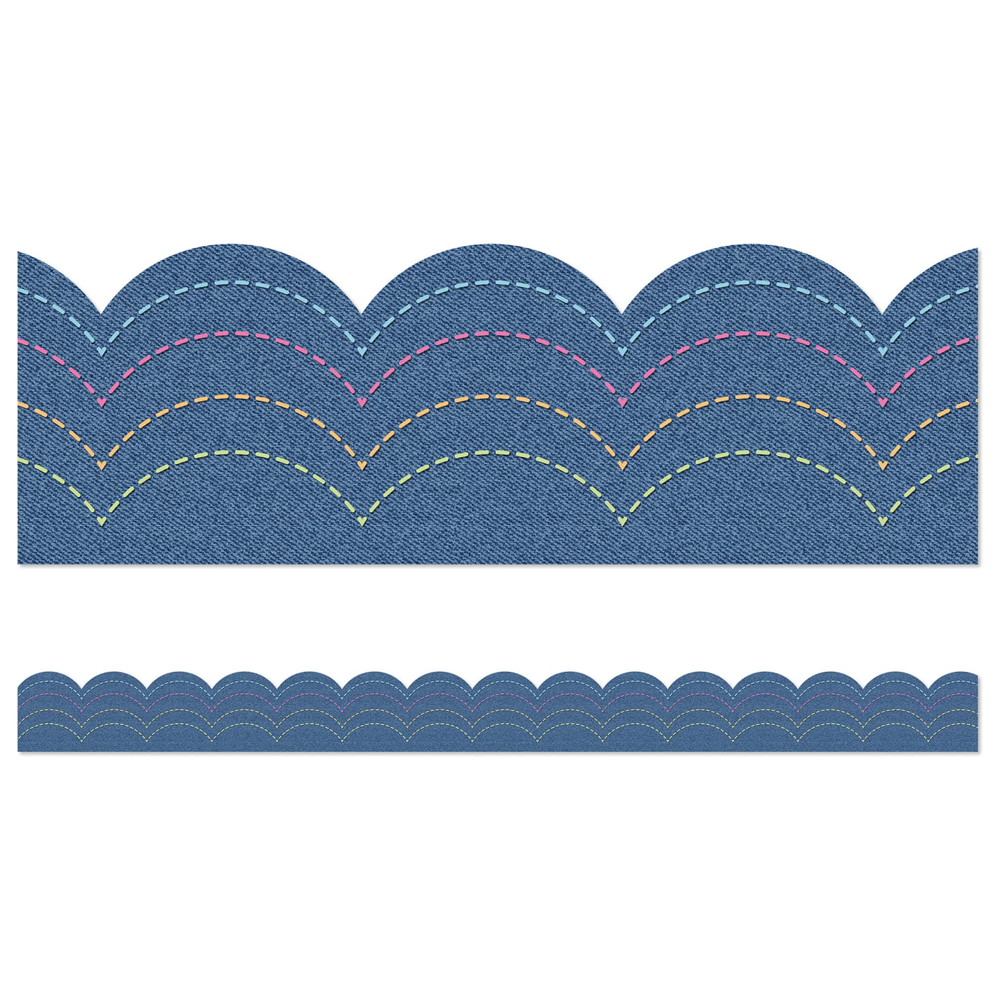 Carson Dellosa® Cool Denim Scalloped Borders Sets, 6ct.