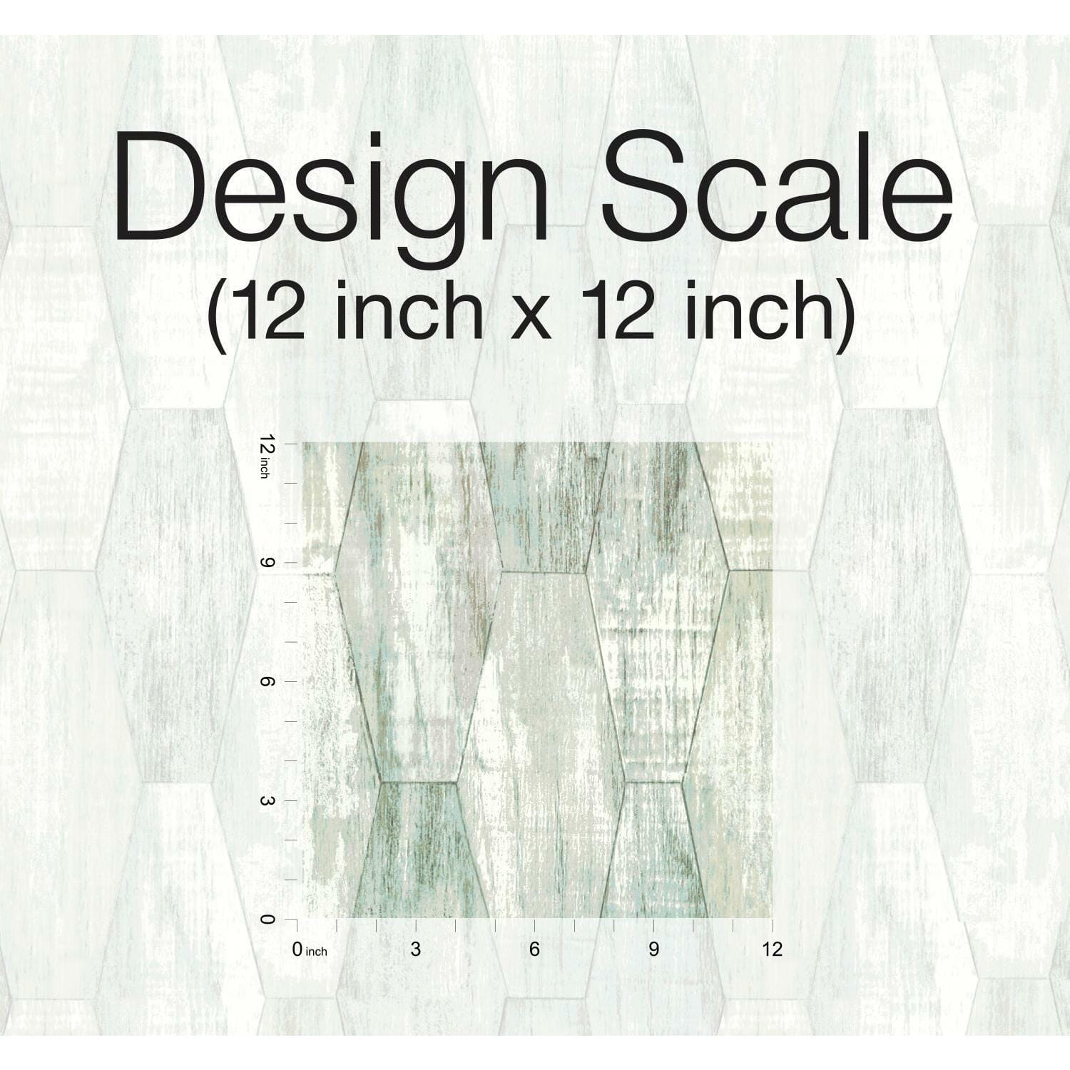 RoomMates Wood Hexagon Tile Peel & Stick Wallpaper