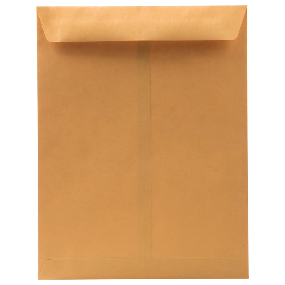 JAM Paper 10" x 13" Brown Kraft Recycled Manila Open End Envelopes, 100ct.