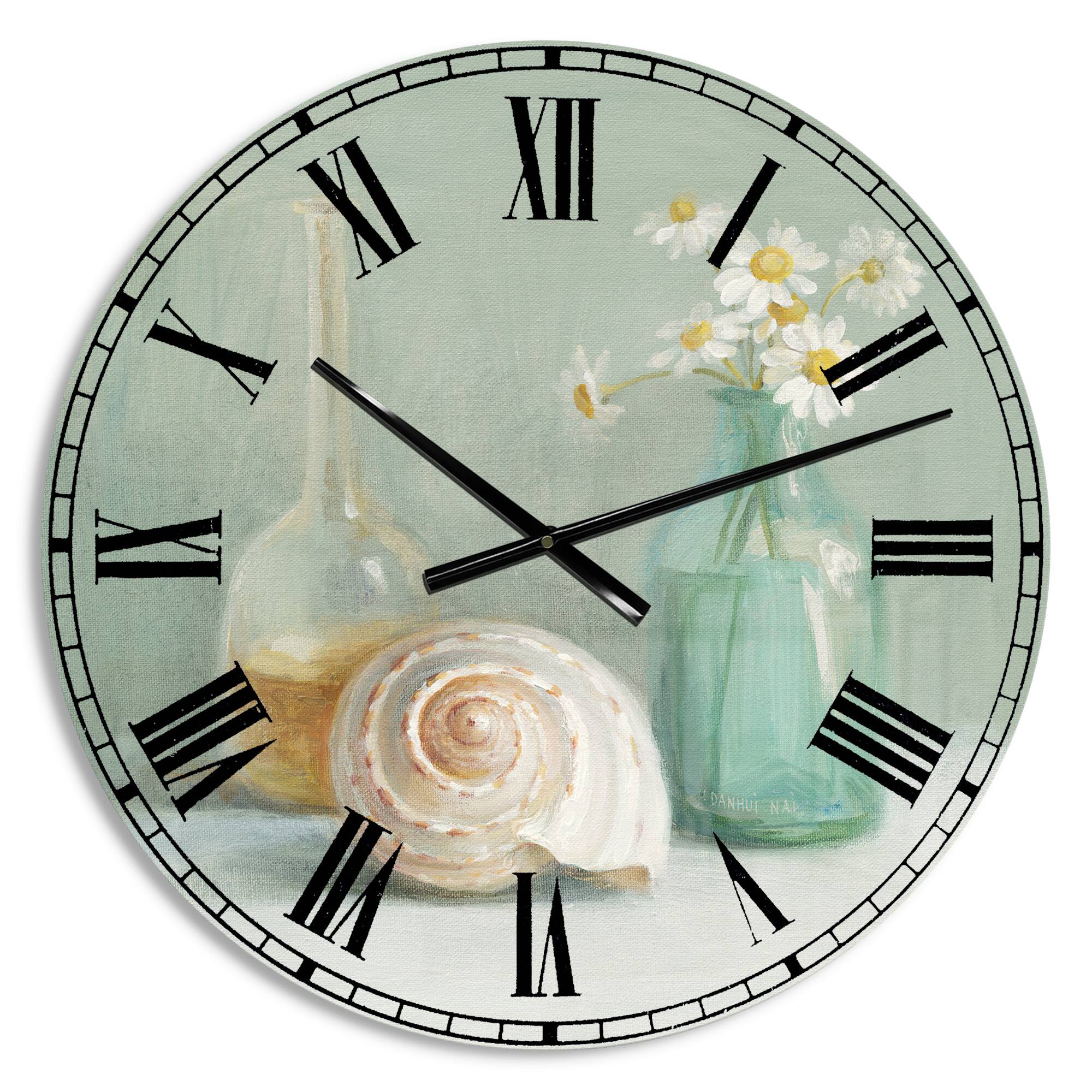 Designart 'Pastel Bath Iii Farmhouse Wall Clock