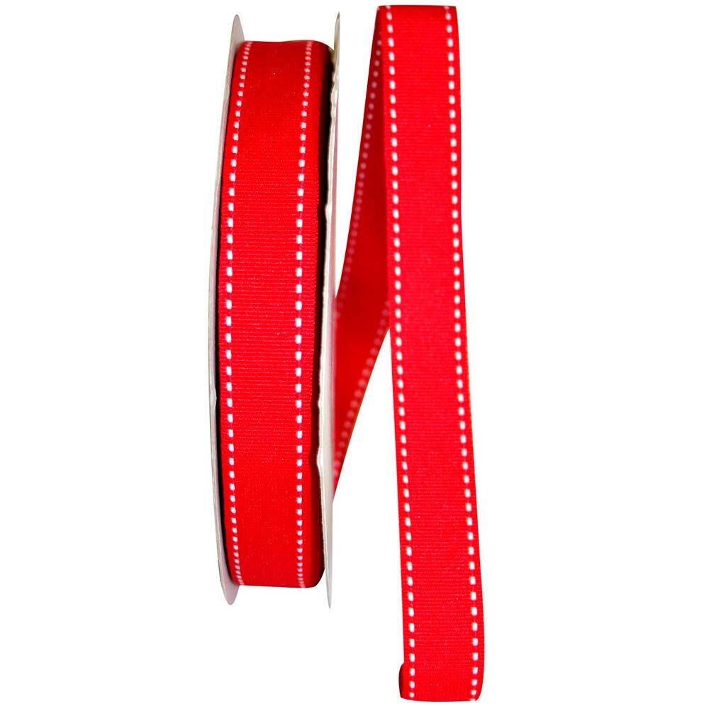 JAM Paper 7/8" x 50yd. Grosgrain Saddle Stitch Ribbon