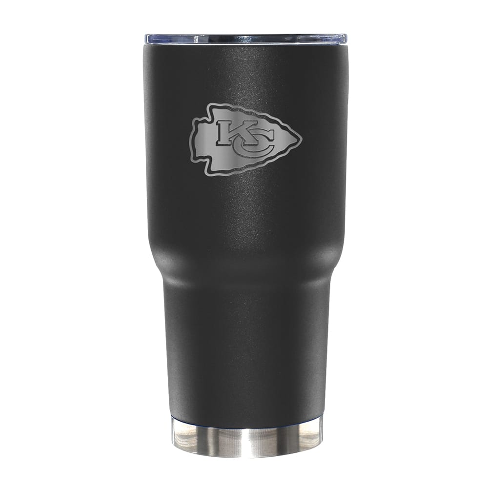 The Memory Company NFL 30oz. Black Tumbler with Etched Logo