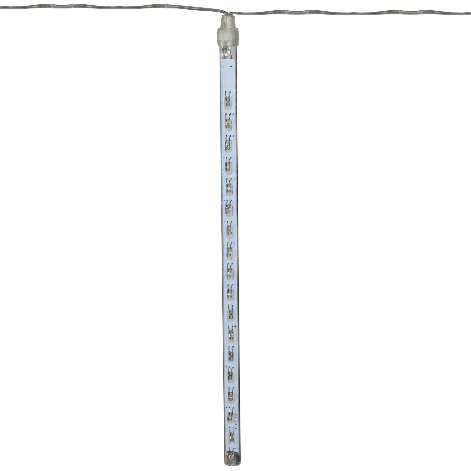 LED Lighted Snowfall Icicle Christmas Lights - Polar White - 15' Clear Wire - 10ct