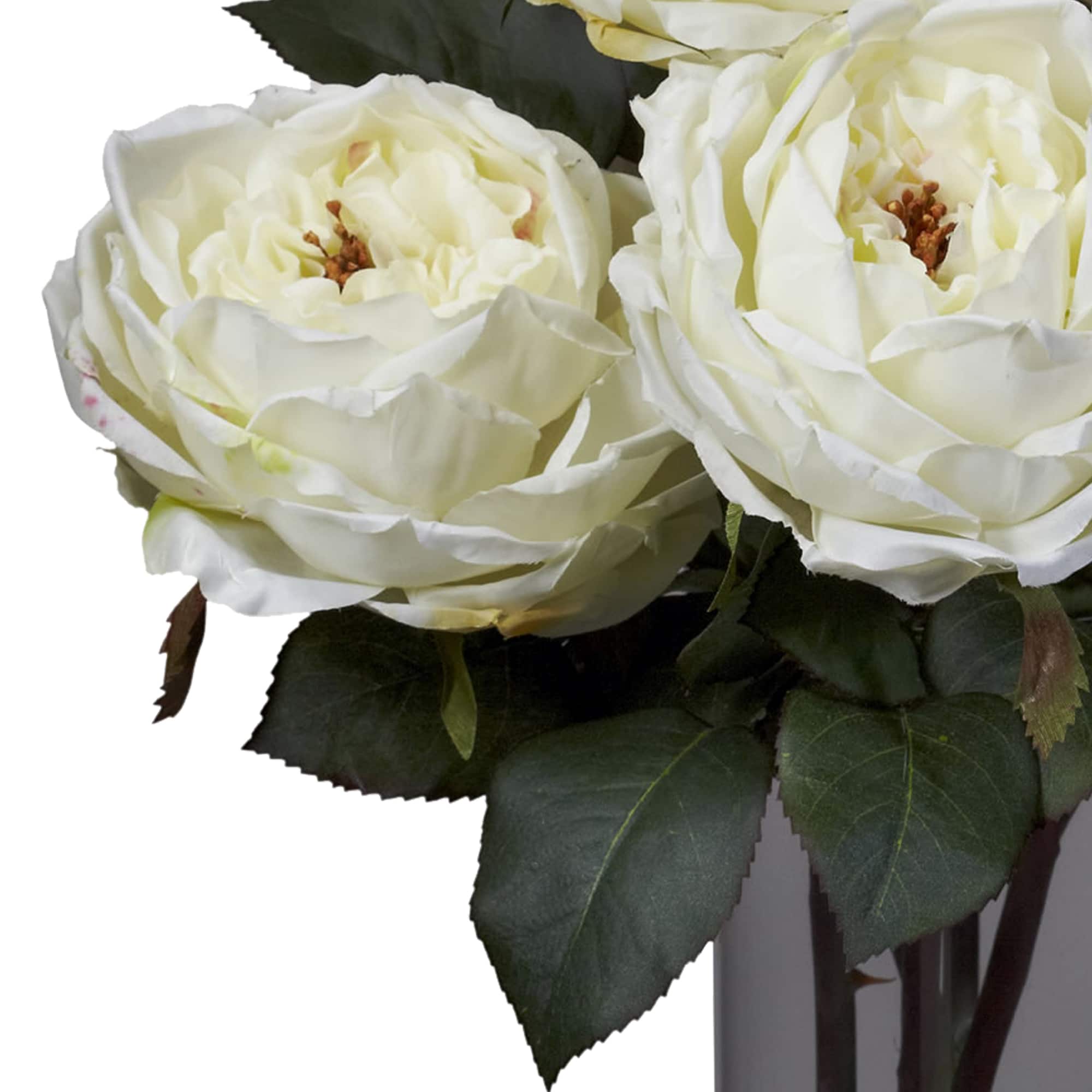 18" Fancy Rose Arrangement in Glass Cylinder Vase