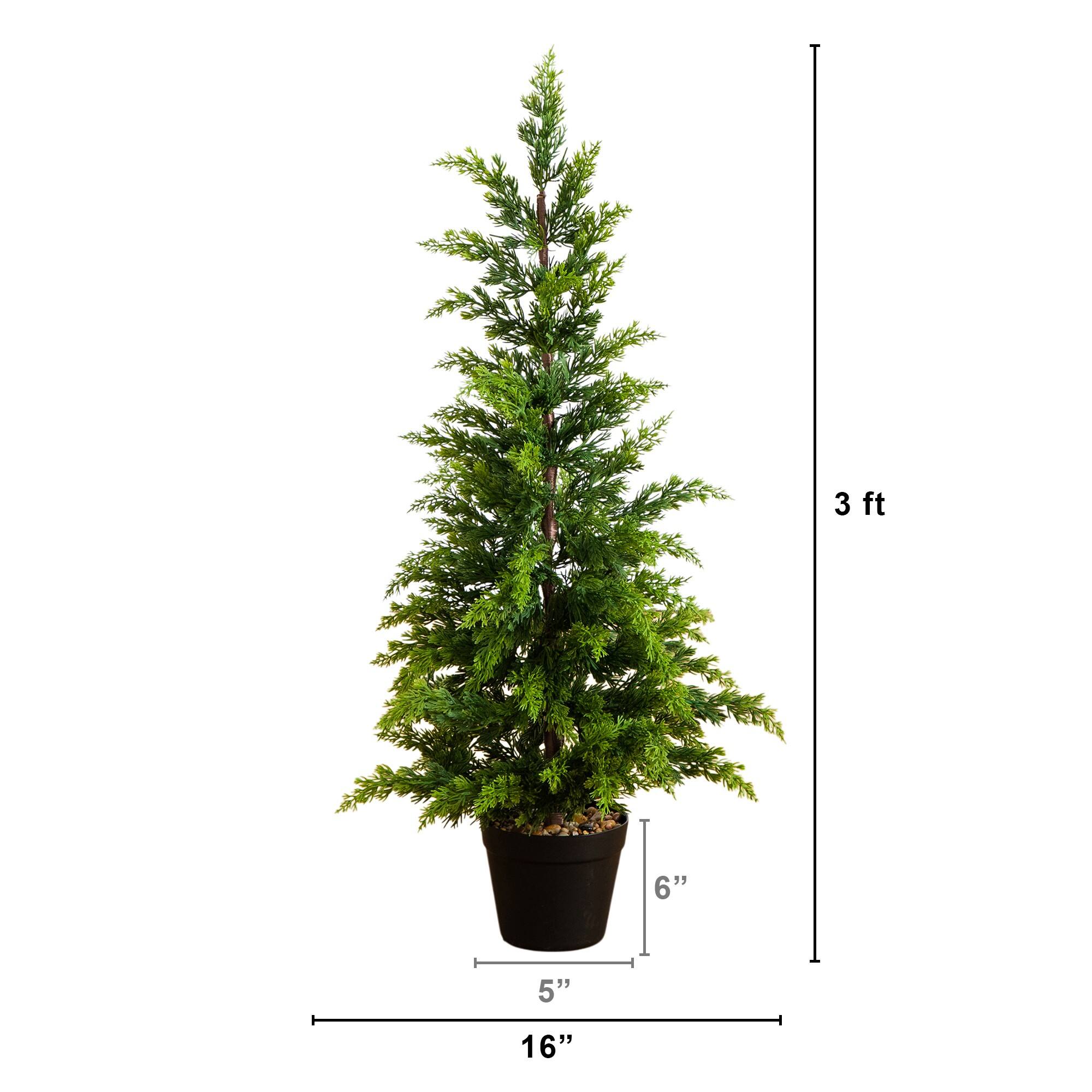3ft. Artificial Cypress Topiary Christmas Tree