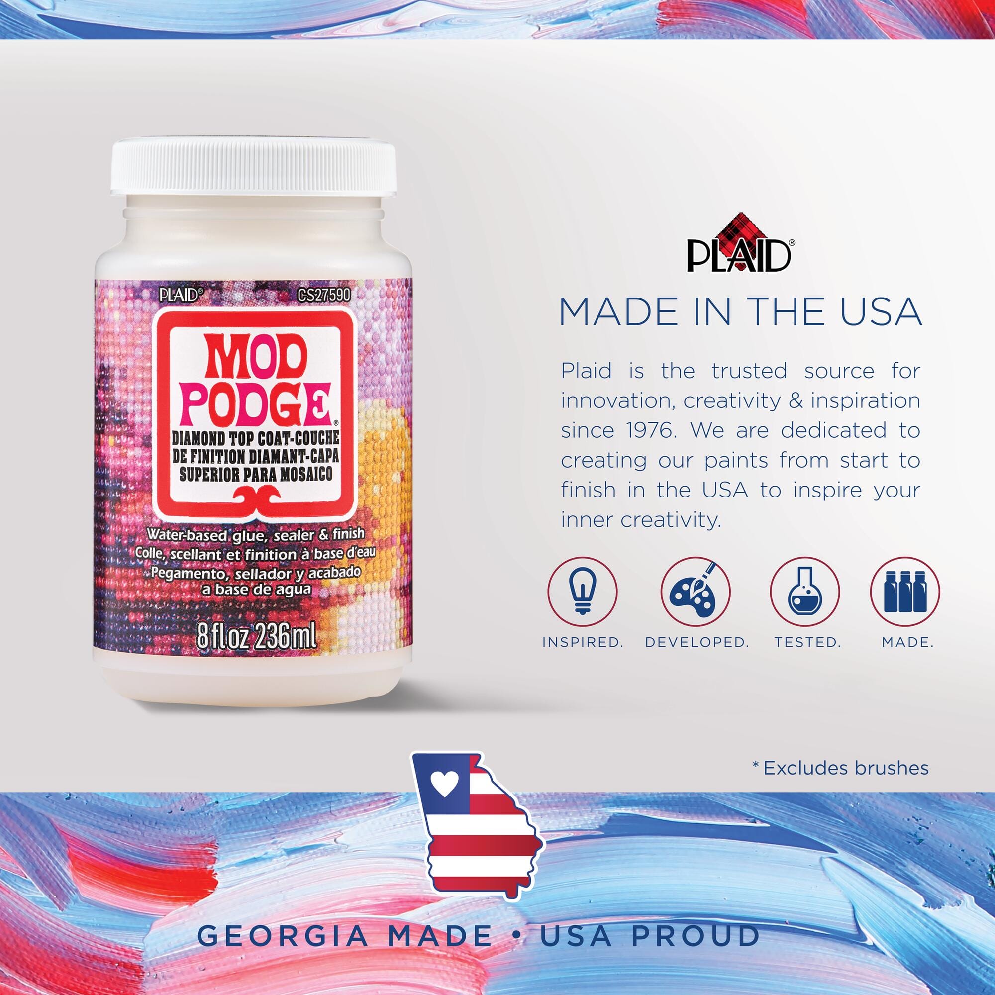Mod Podge® Diamond Topcoat & Brush Kit