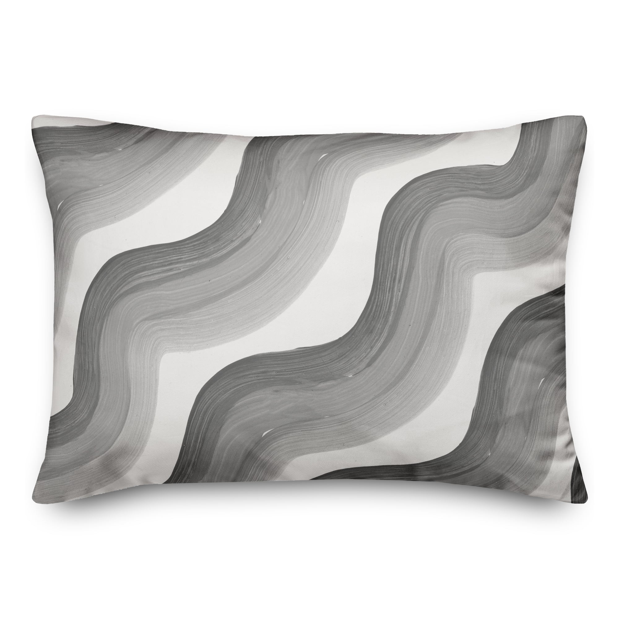 Wave Print Throw Pillow