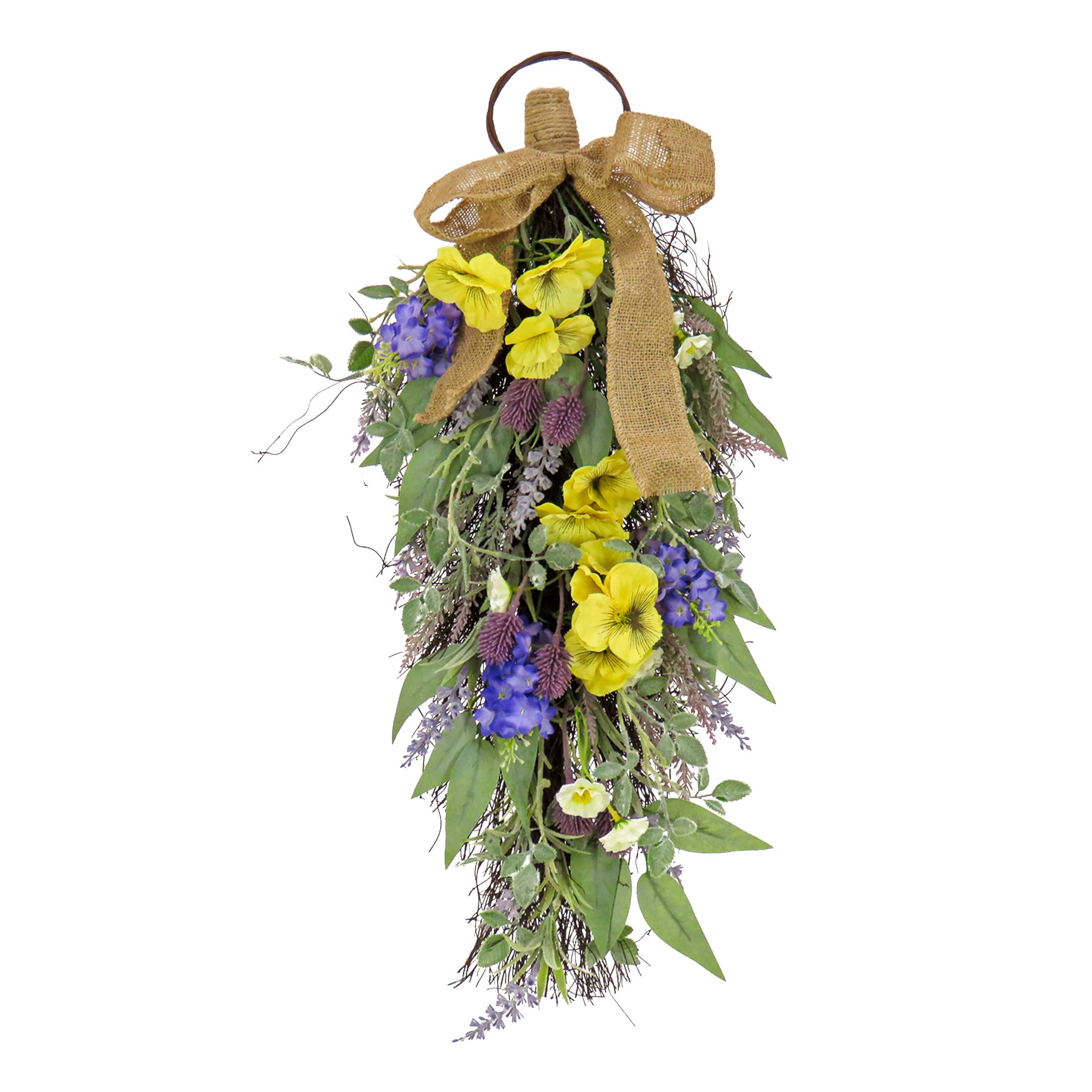 26" Pansy & Lavender Swag