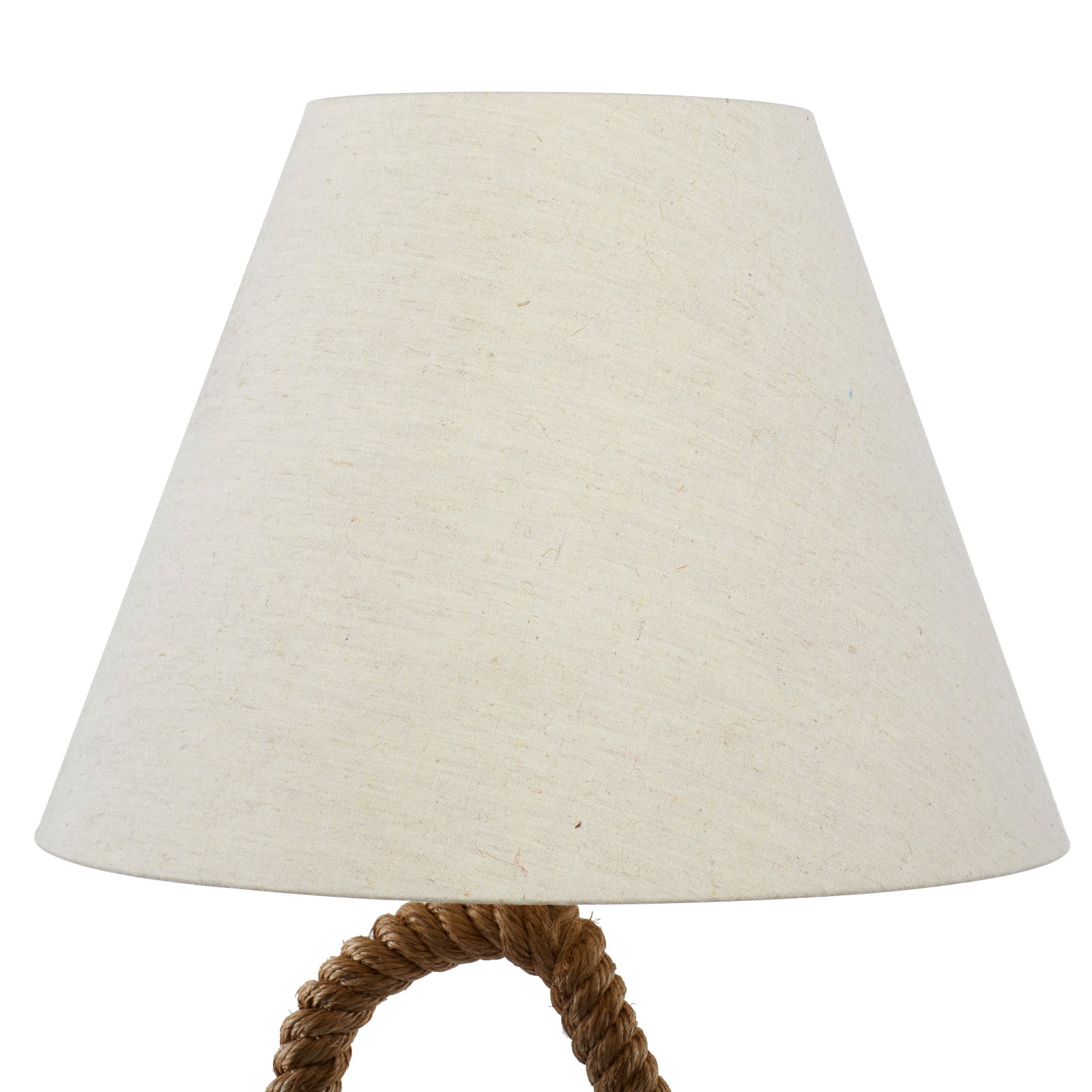 63" Brown Jute Rope & Iron Rustic Floor Lamp