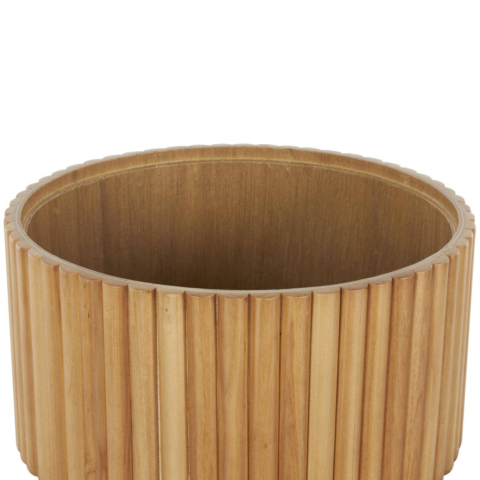 Brown Round Handmade Slatted Box Set