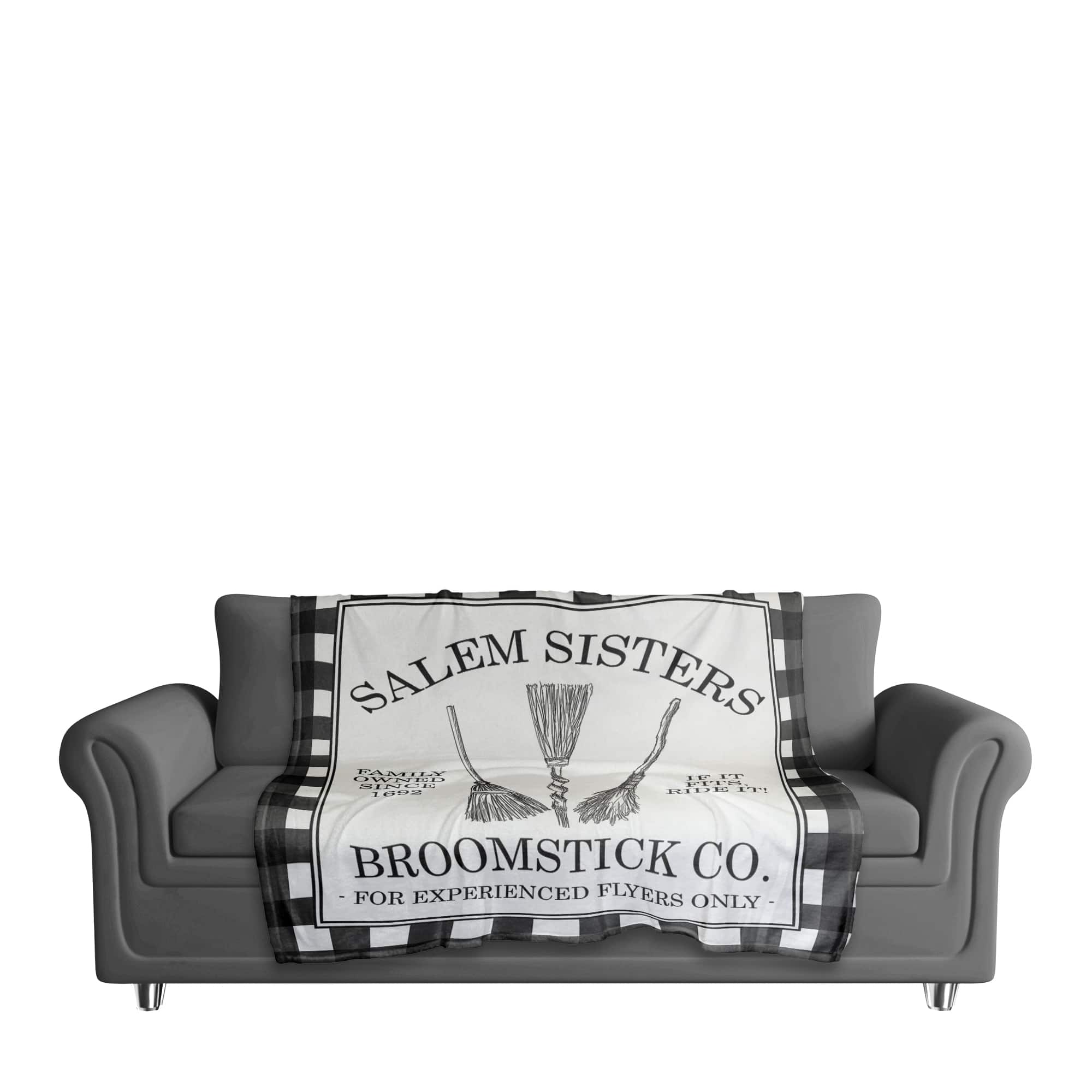 Salem Sisters Broomstick Co. Coral Fleece Blanket