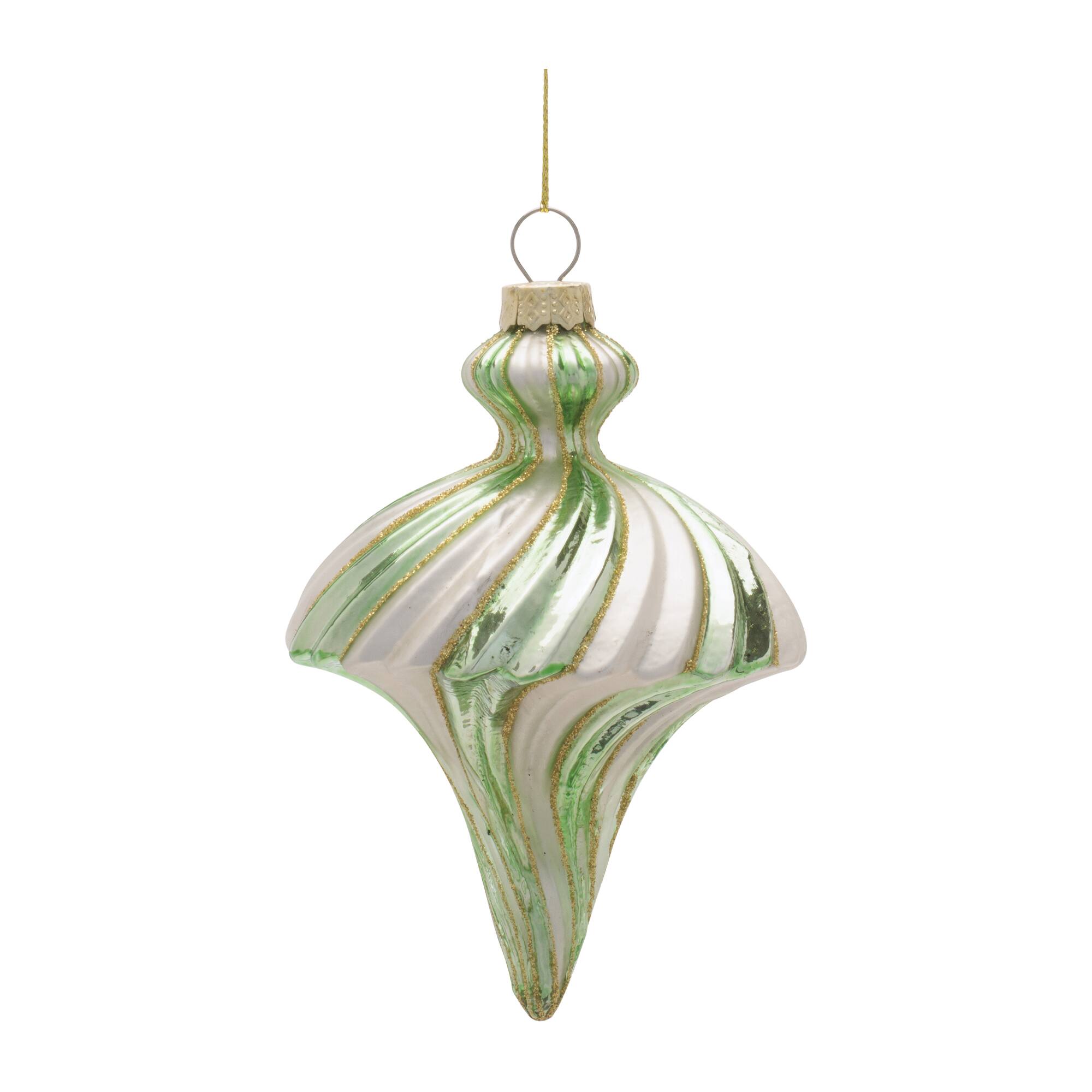 Melrose Green Petite Glass Christmas Ornament Set