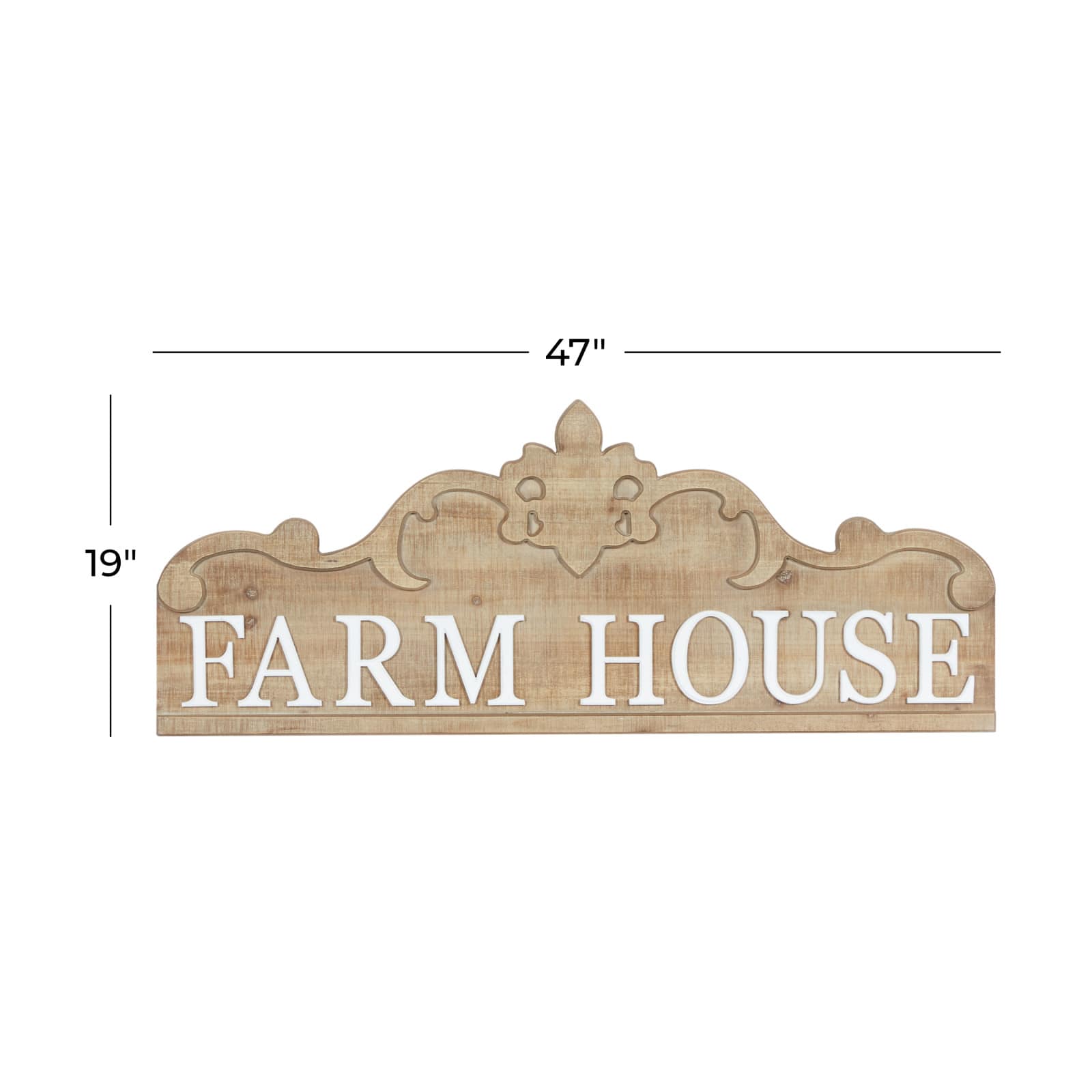 Brown Wood Farmhouse Wall Decor 19" x 47" x 1"