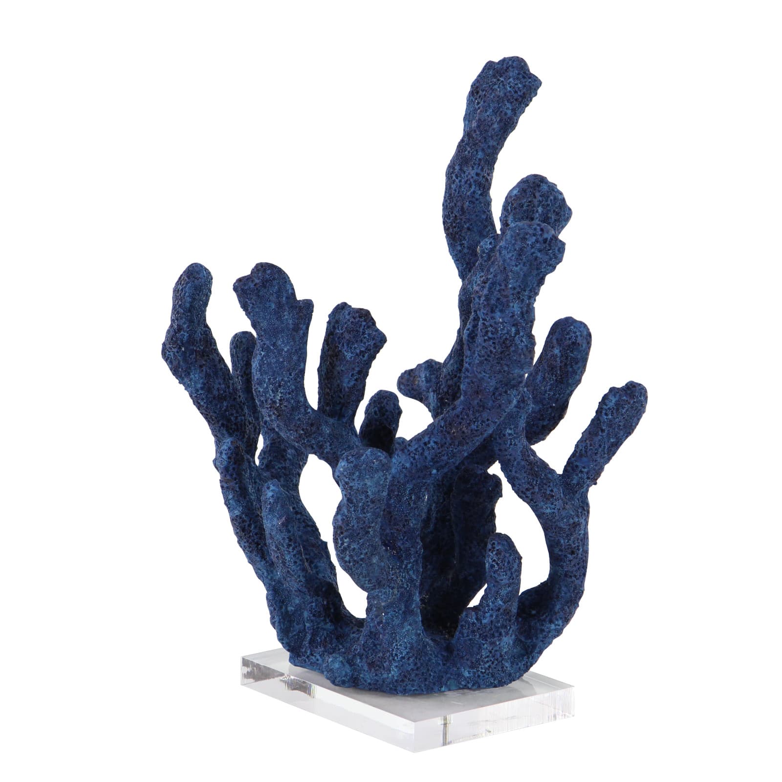 13" Blue Coral Coastal Sculpture