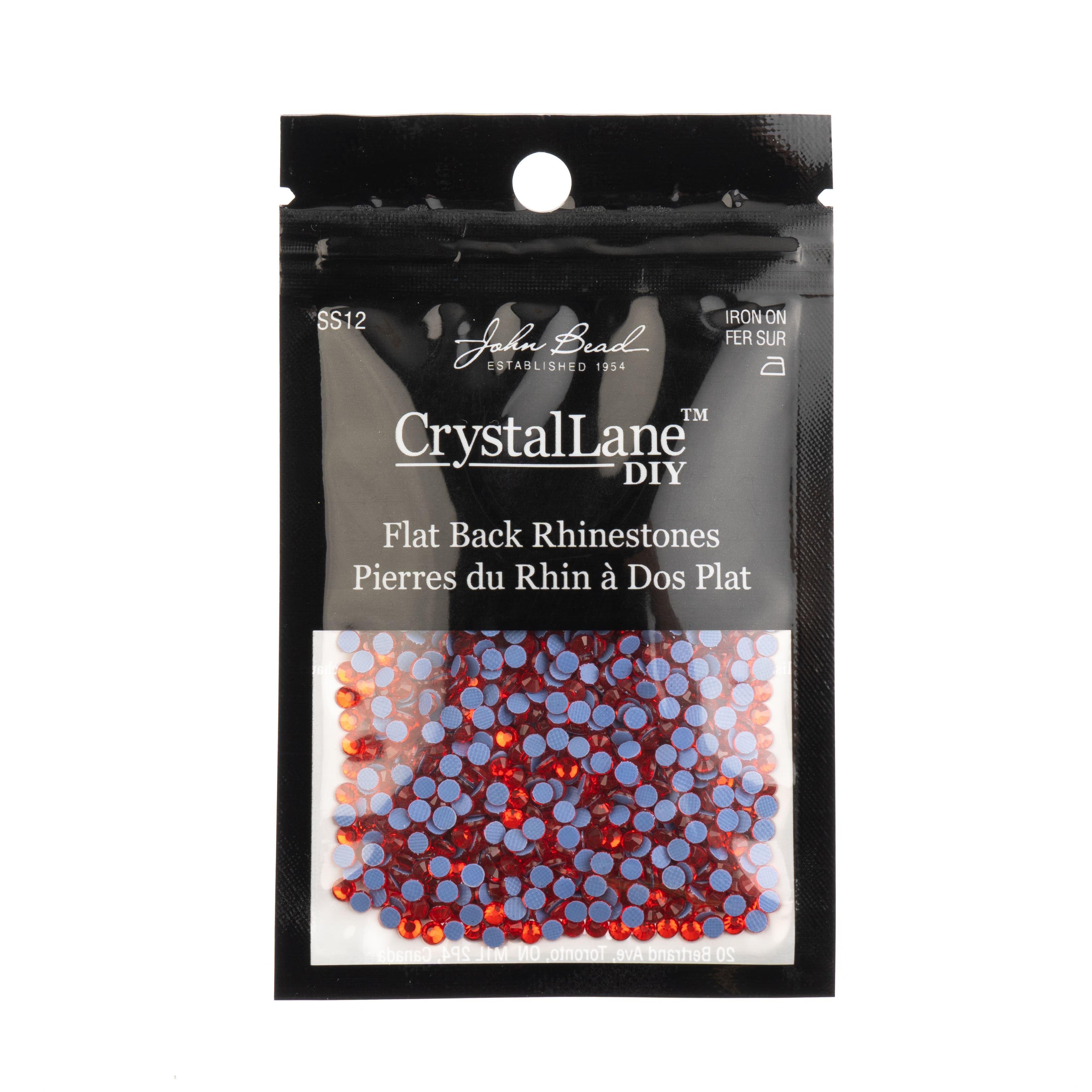 Crystal Lane DIY SS6 Round Glass Flatback Hotfix Rhinestones, 1,440ct.