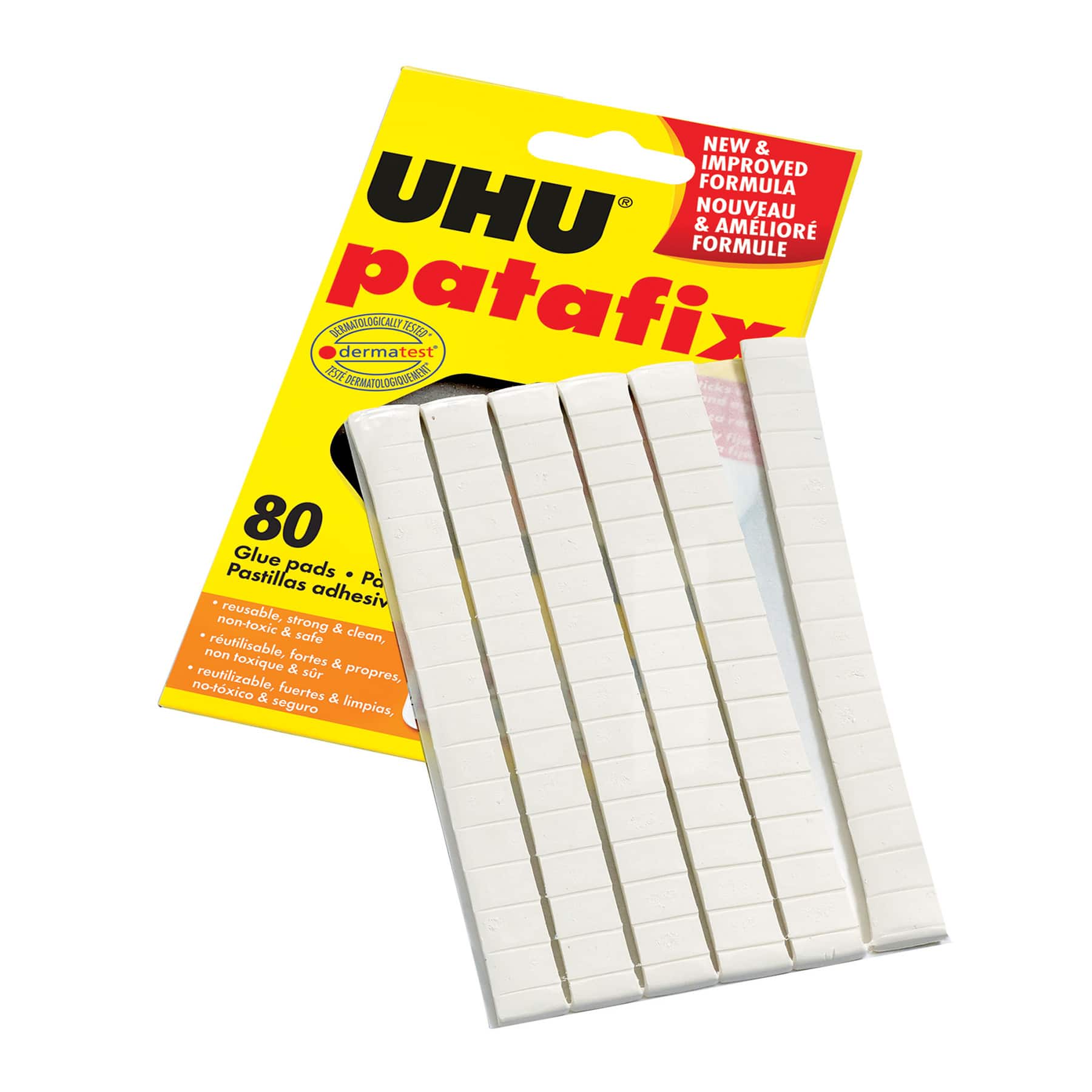 STAEDTLER® 50g White Removable & Reusable UHU Adhesive Tac Putty Pads, 80ct.