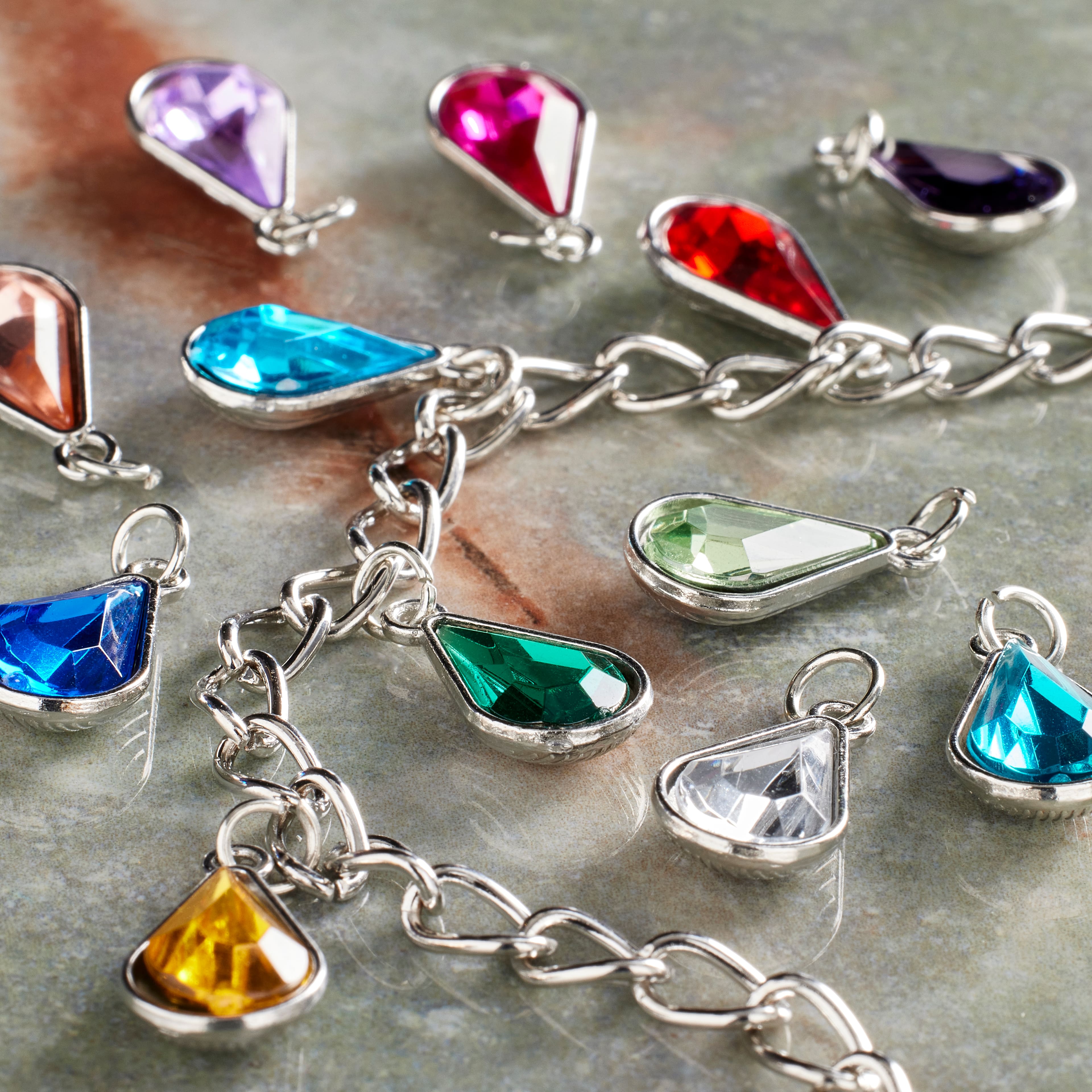 Teardrop Gem Charm Set by Bead Landing™