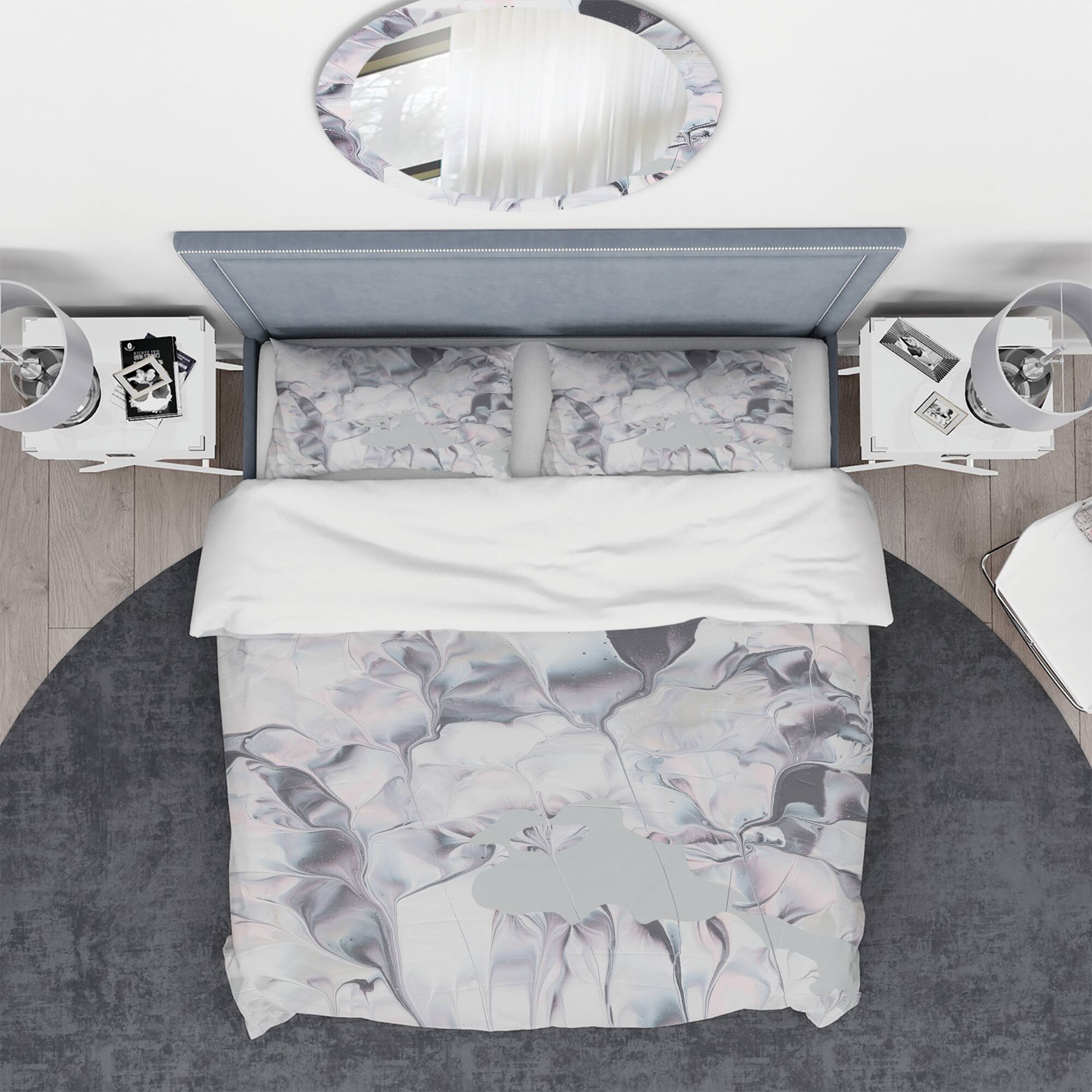 Designart 'Light and Shadow III' Geometric Bedding Set - Duvet Cover & Shams