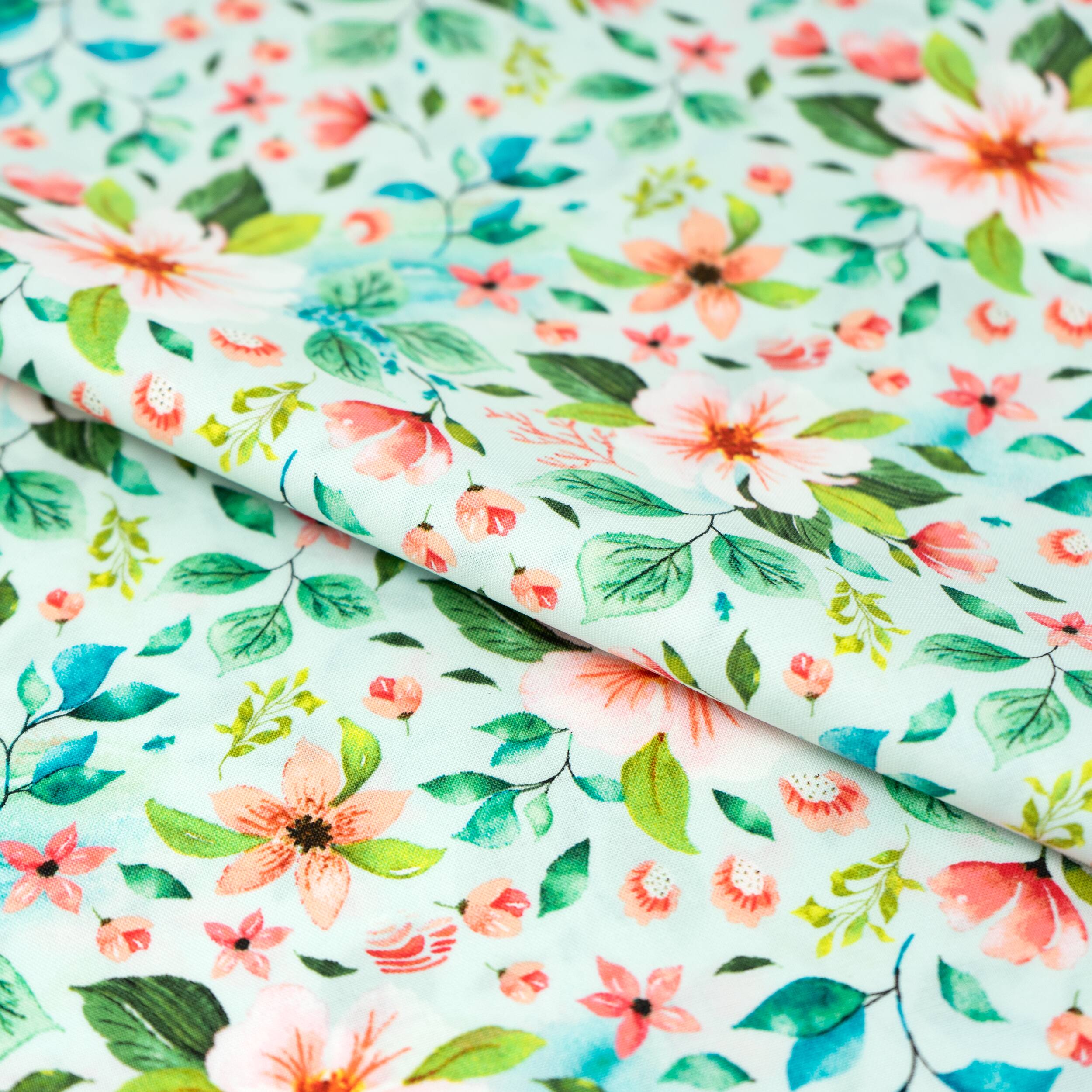 SINGER Denise Palmer Mermaid Floral Cotton Fabric