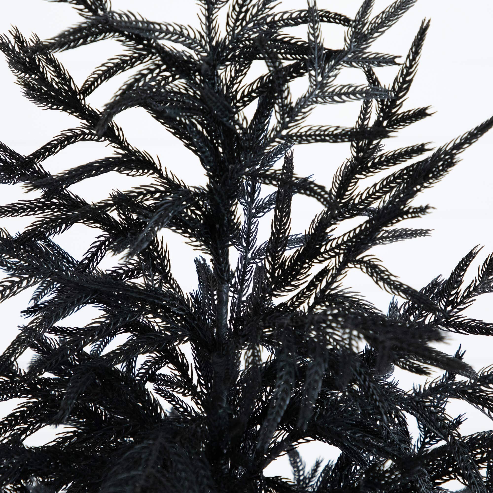 5ft. Artificial Halloween Real Touch Black Norfolk Pine Christmas Tree with Natural Look