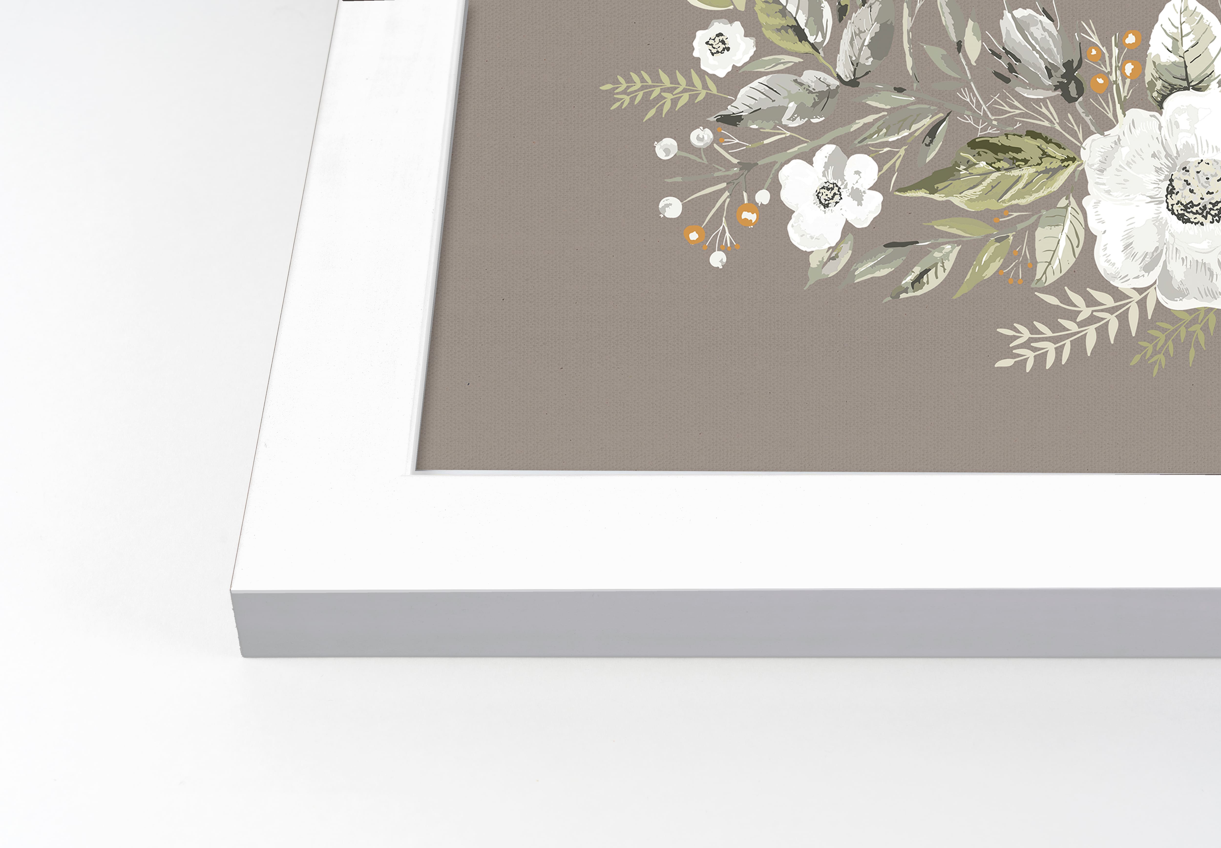Thankful Wreath White Framed Print Wall Art
