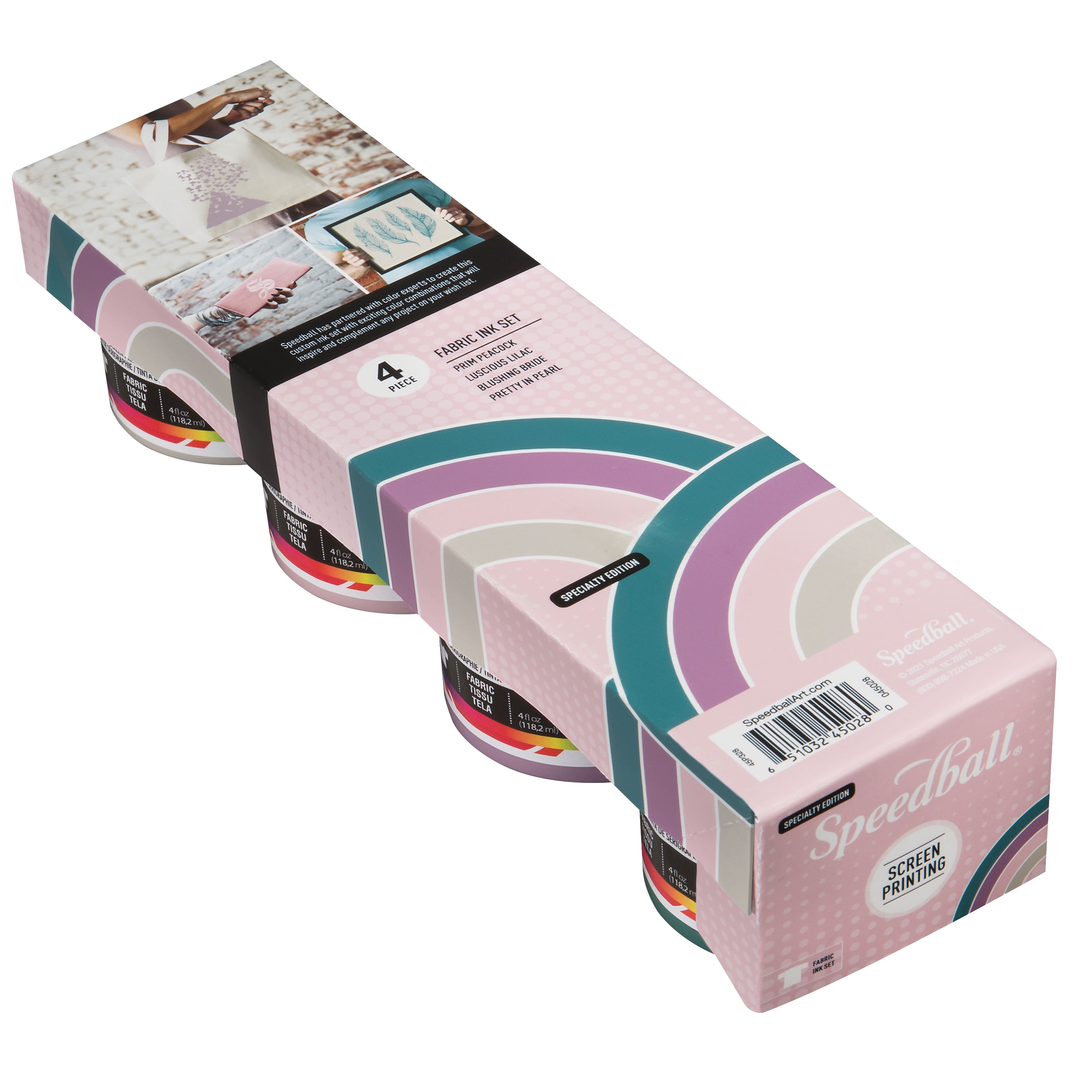 6 Packs: 4 ct. (24 total) Speedball® Polished Pastels Screen Printing Inks