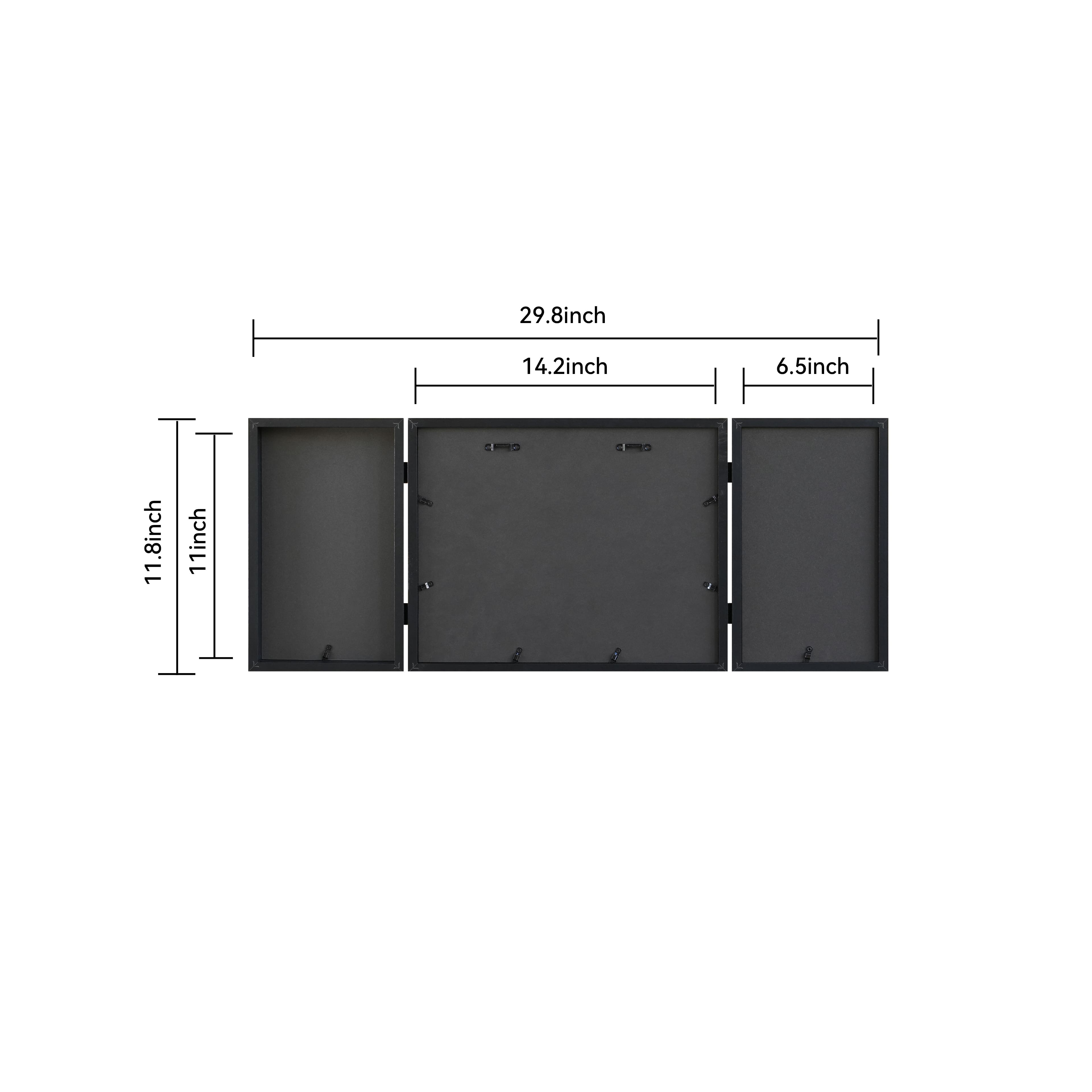 3 Opening 29.75" x 11.75" 2026 Triple Hinge Document, Image & Tassel Frame, Graduation by Ashland®