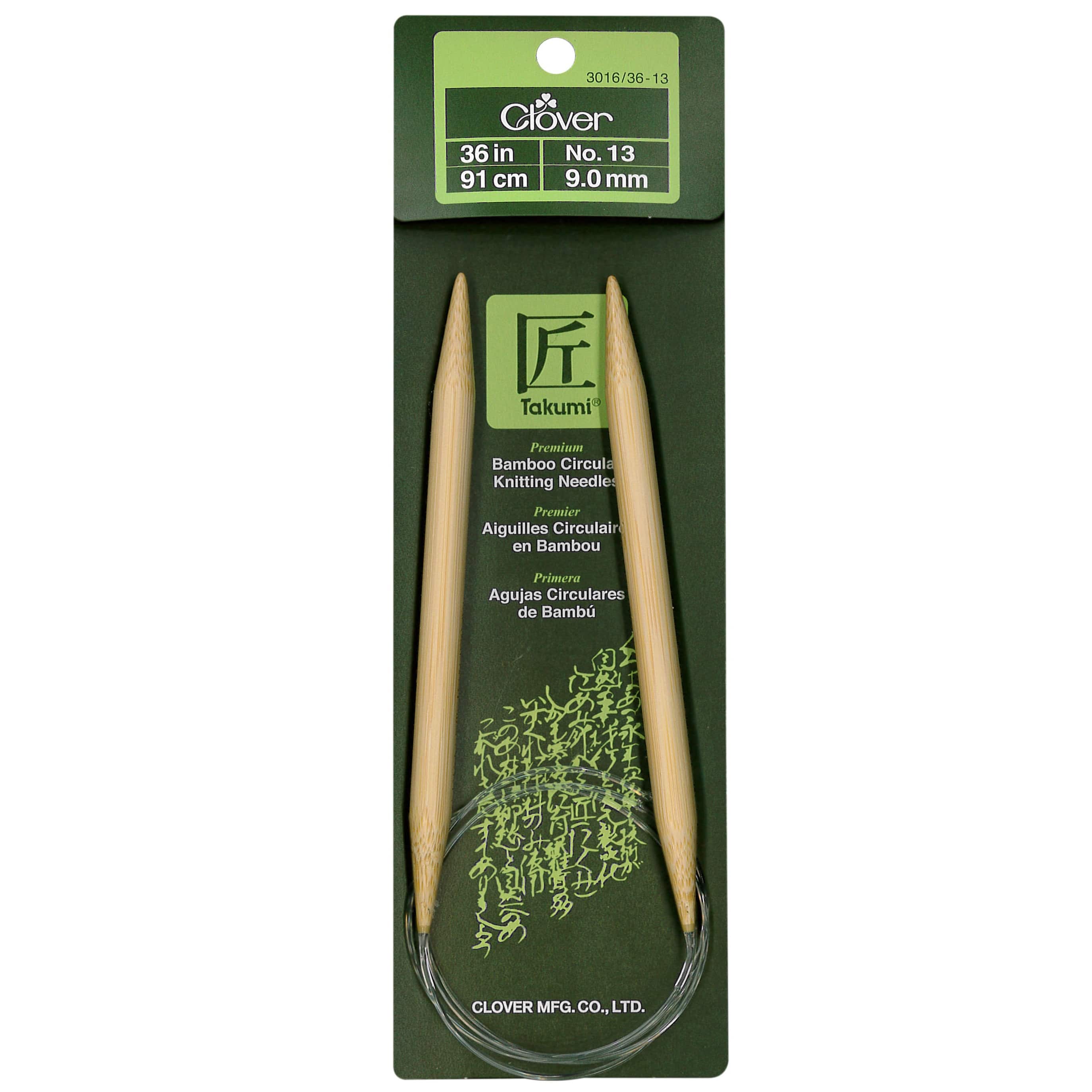 Clover Takumi® 36" Bamboo Circular Knitting Needles