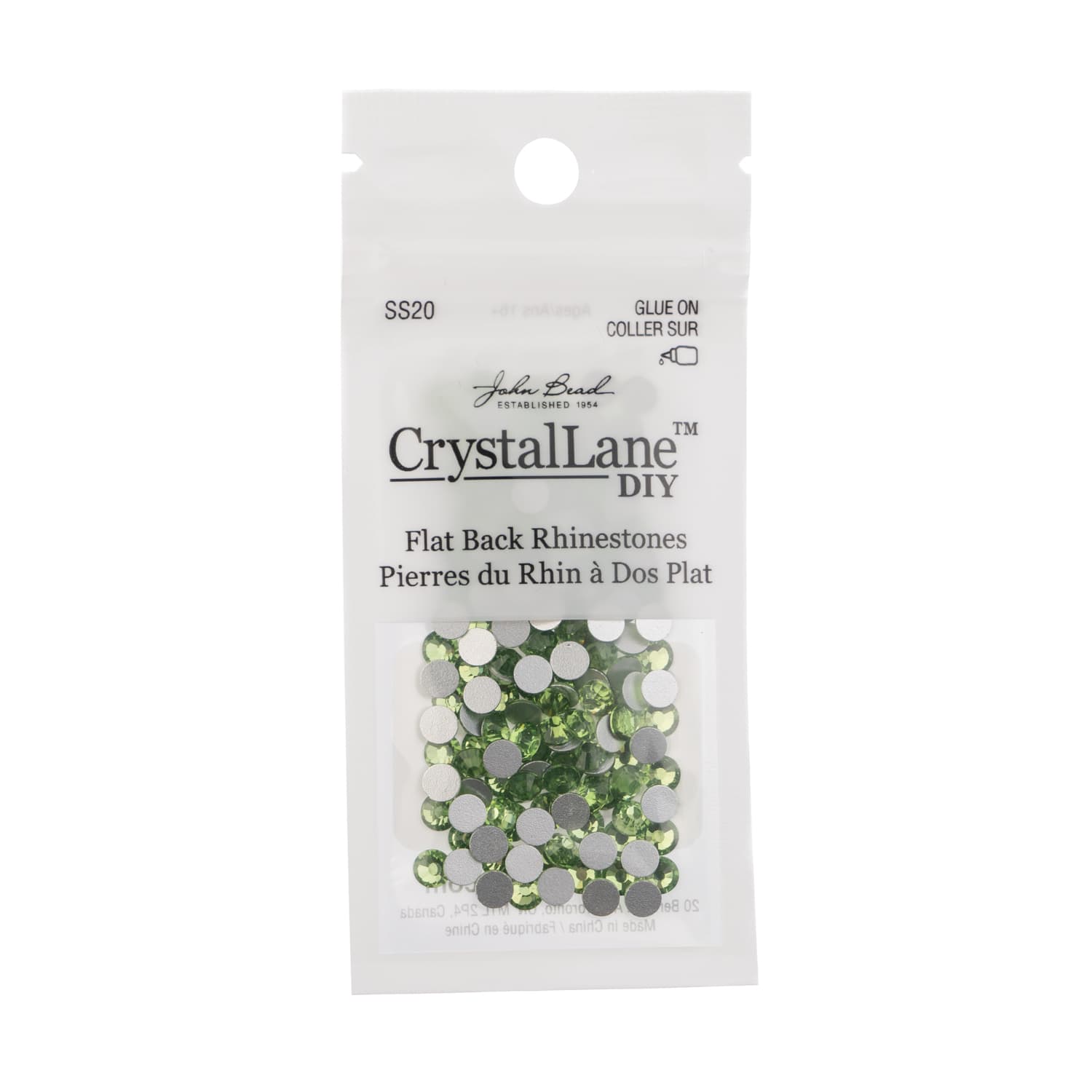 John Bead Crystal Lane SS20 Round Flatback Czech Crystals, 144ct.