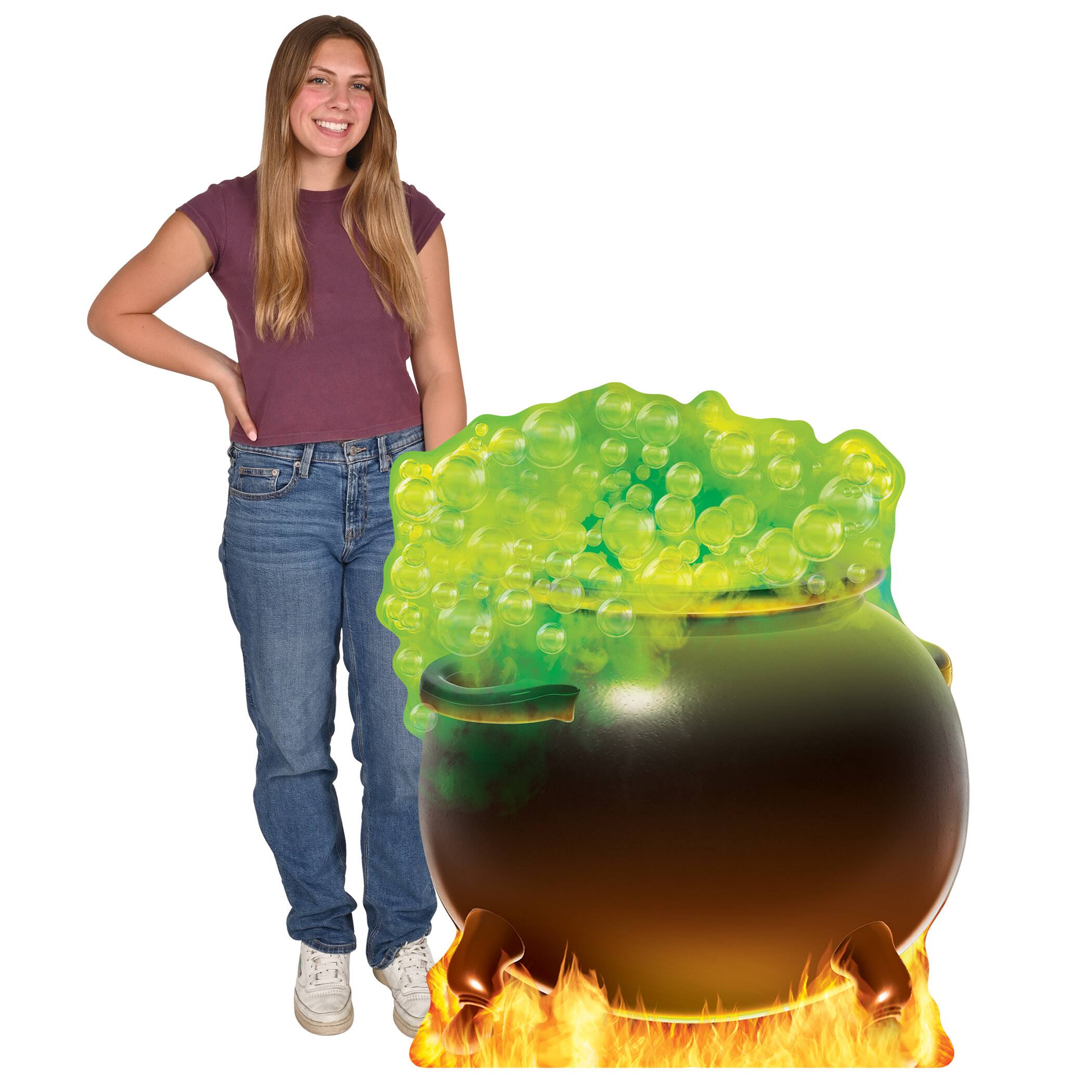 Beistle 37.5" x 44.75" Witch's Cauldron Stand-Up with Attached Easel