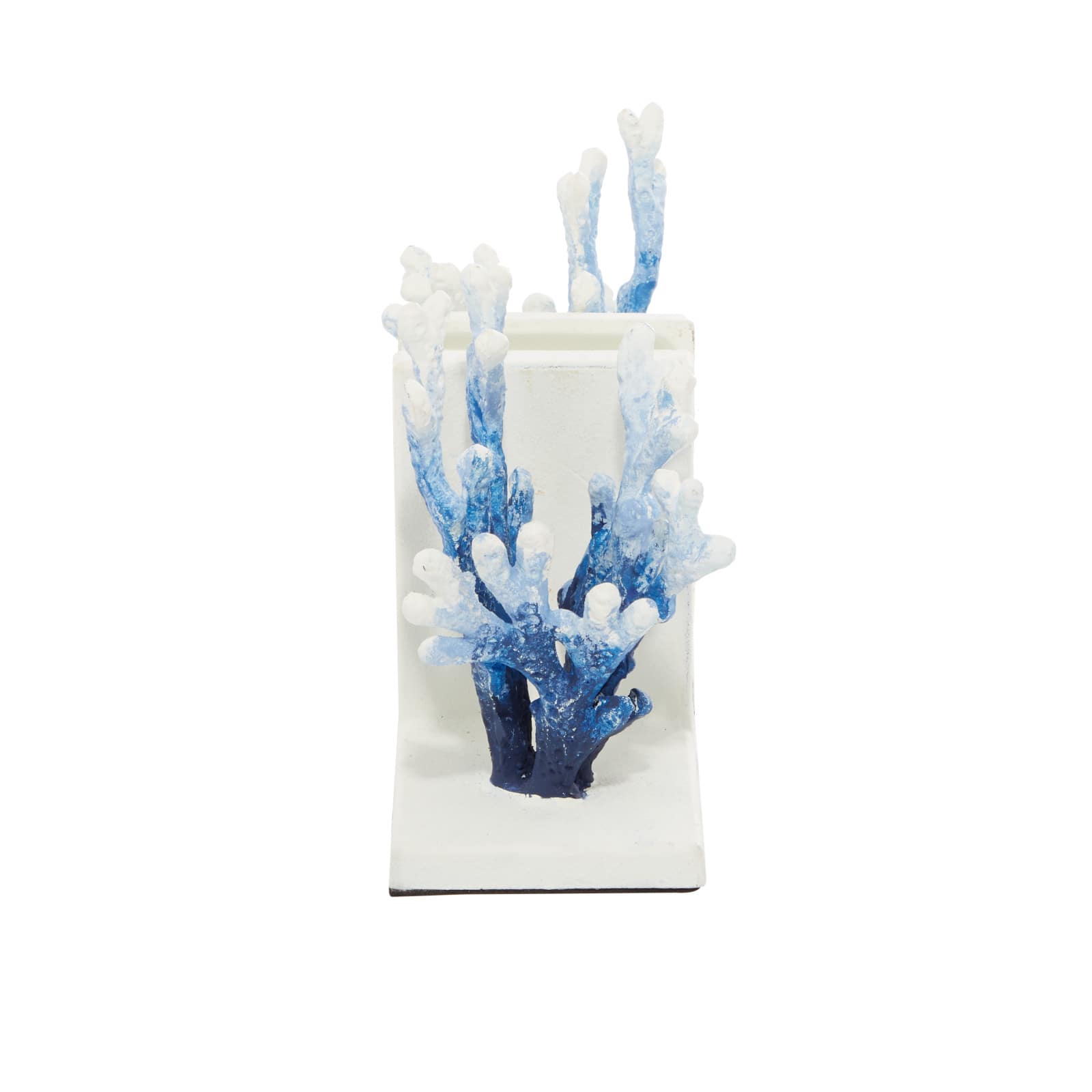 7" Coral Metal Bookend Set