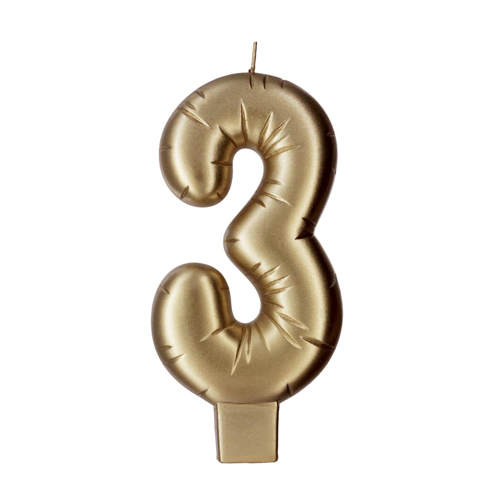 Gold Number Candle by Makery