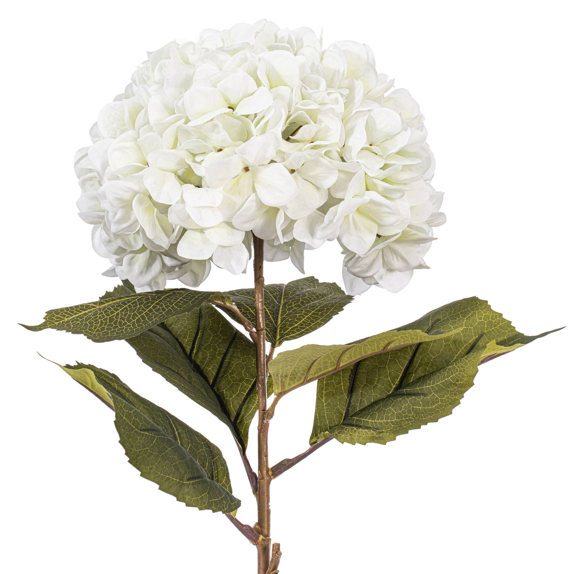 42" White Hydrangea Stem
