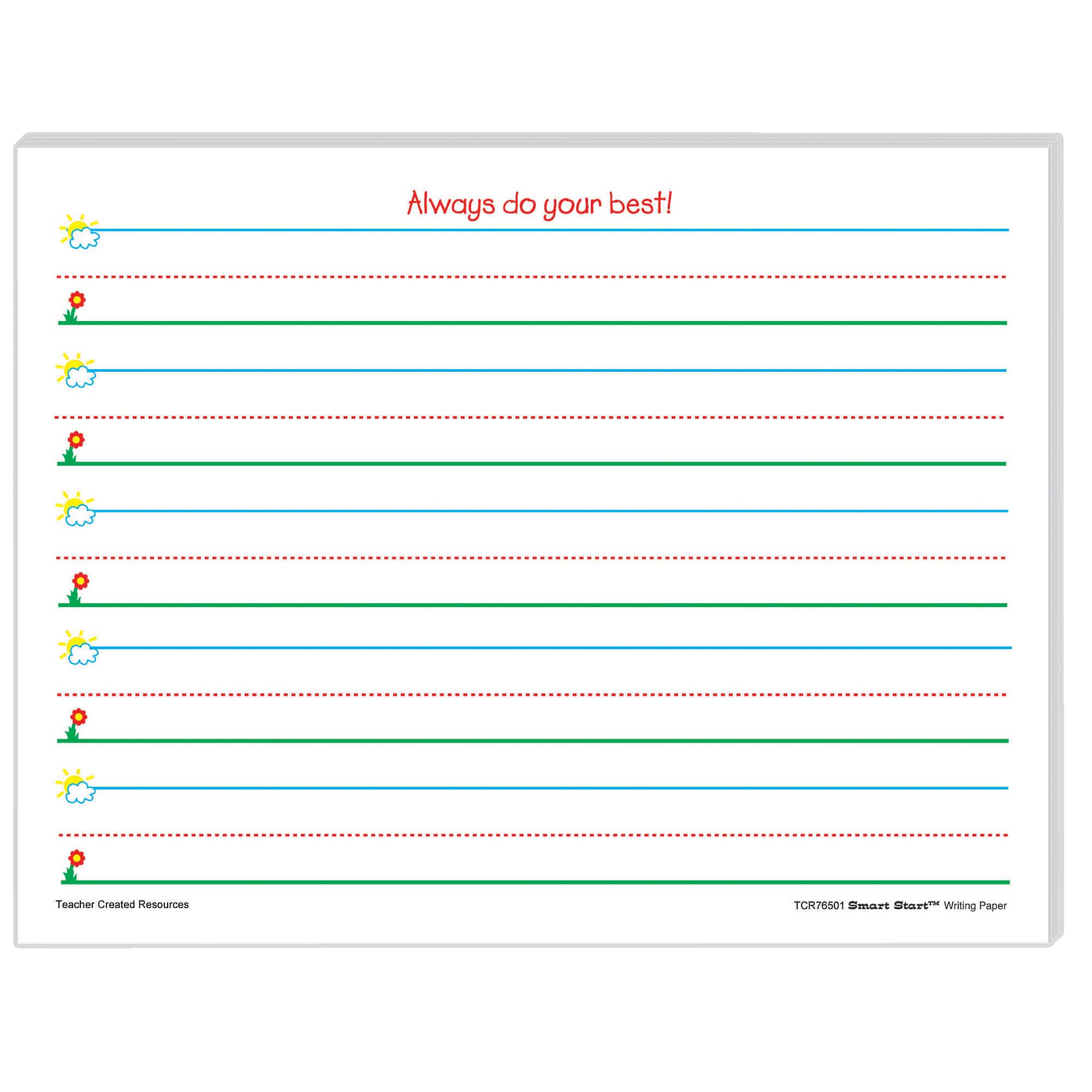 Teacher Created Resources® Smart Start K-1 Writing Paper, 2 Packs of 100