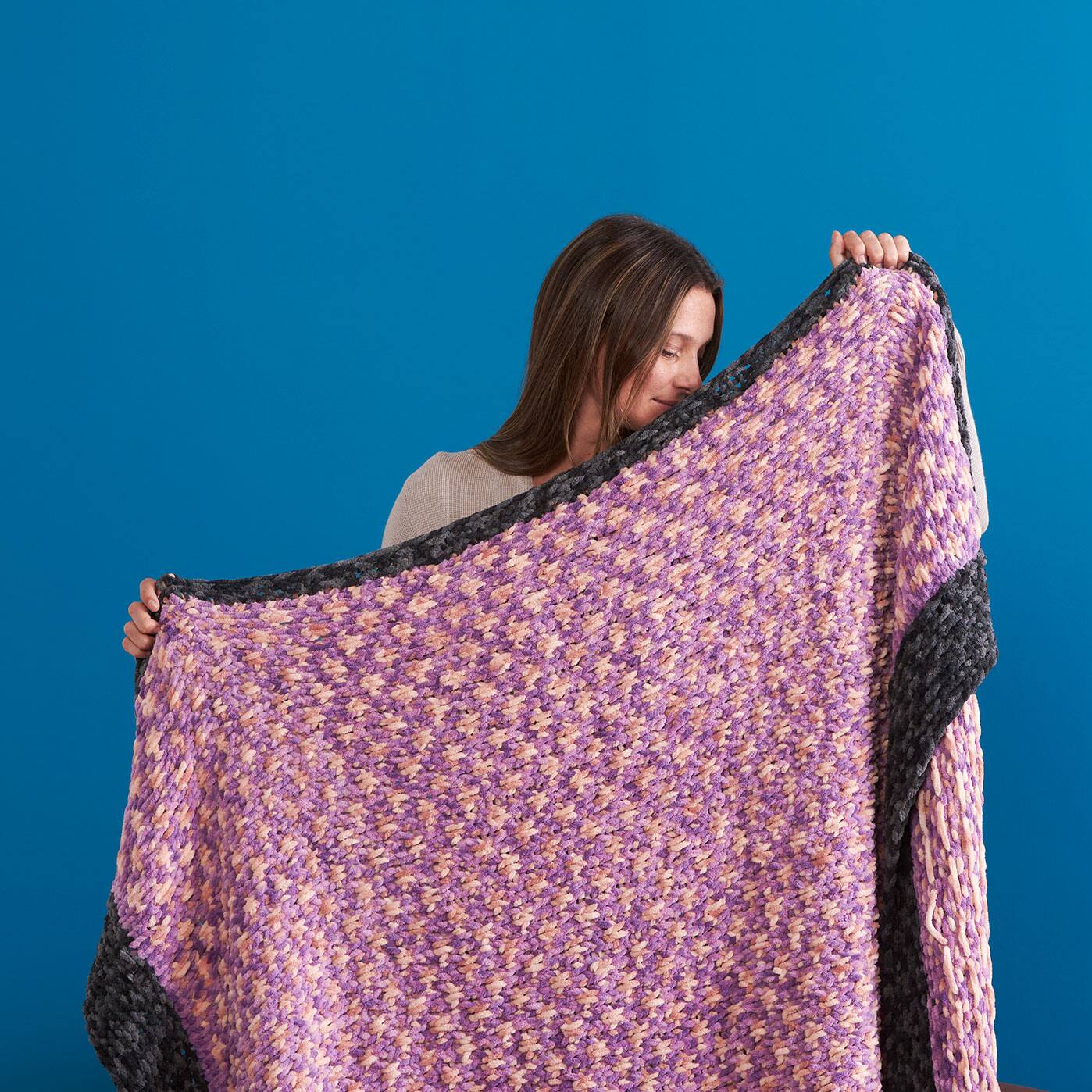 Bernat® Blanket Mist-ical™ Twinkle Twinkle Mosaic Knit Blanket
