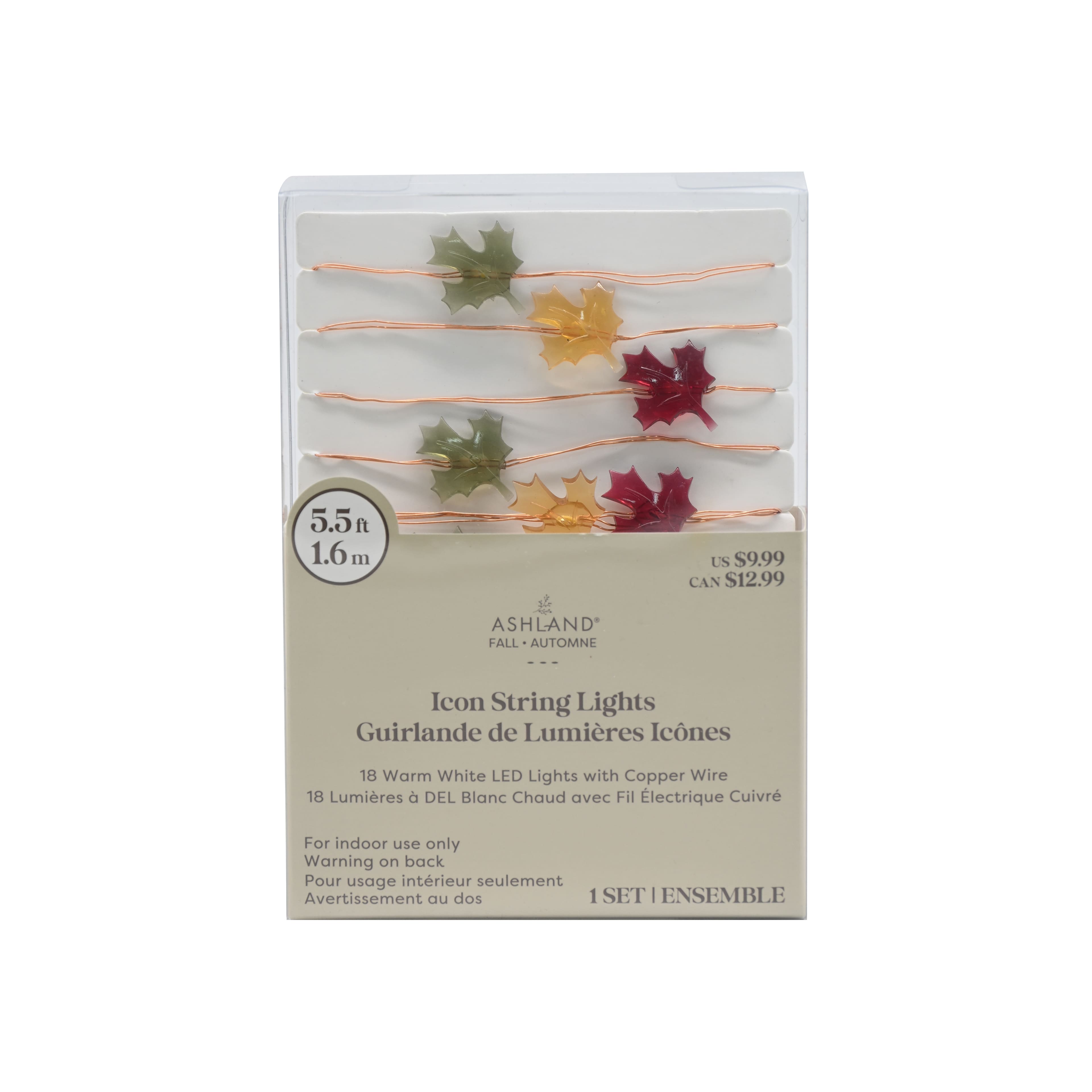 18ct. Maple Leaf Icon LED String Lights by Ashland®