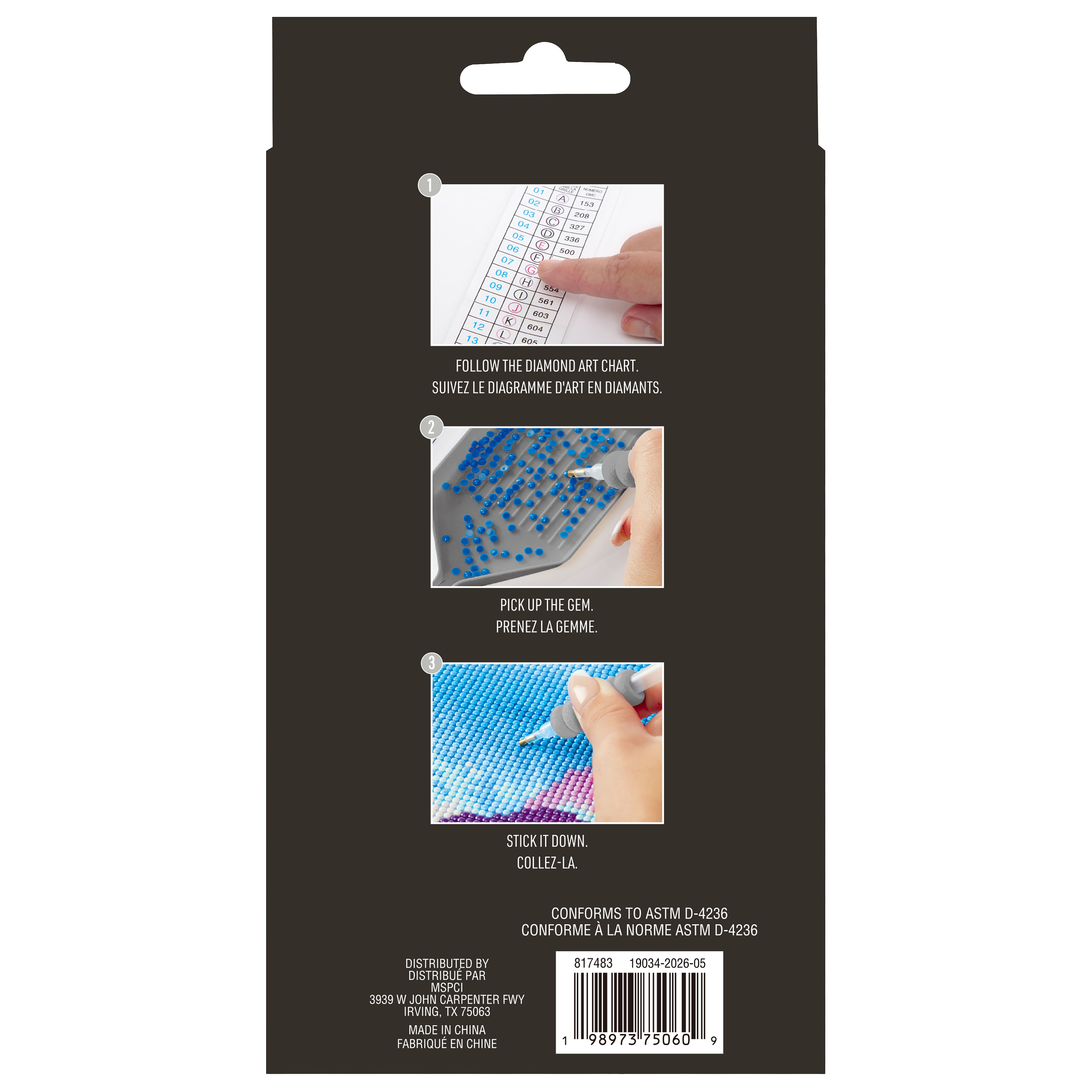 Artsy Flowers 3-Piece Diamond Art Bookmark Kit by Make Market®