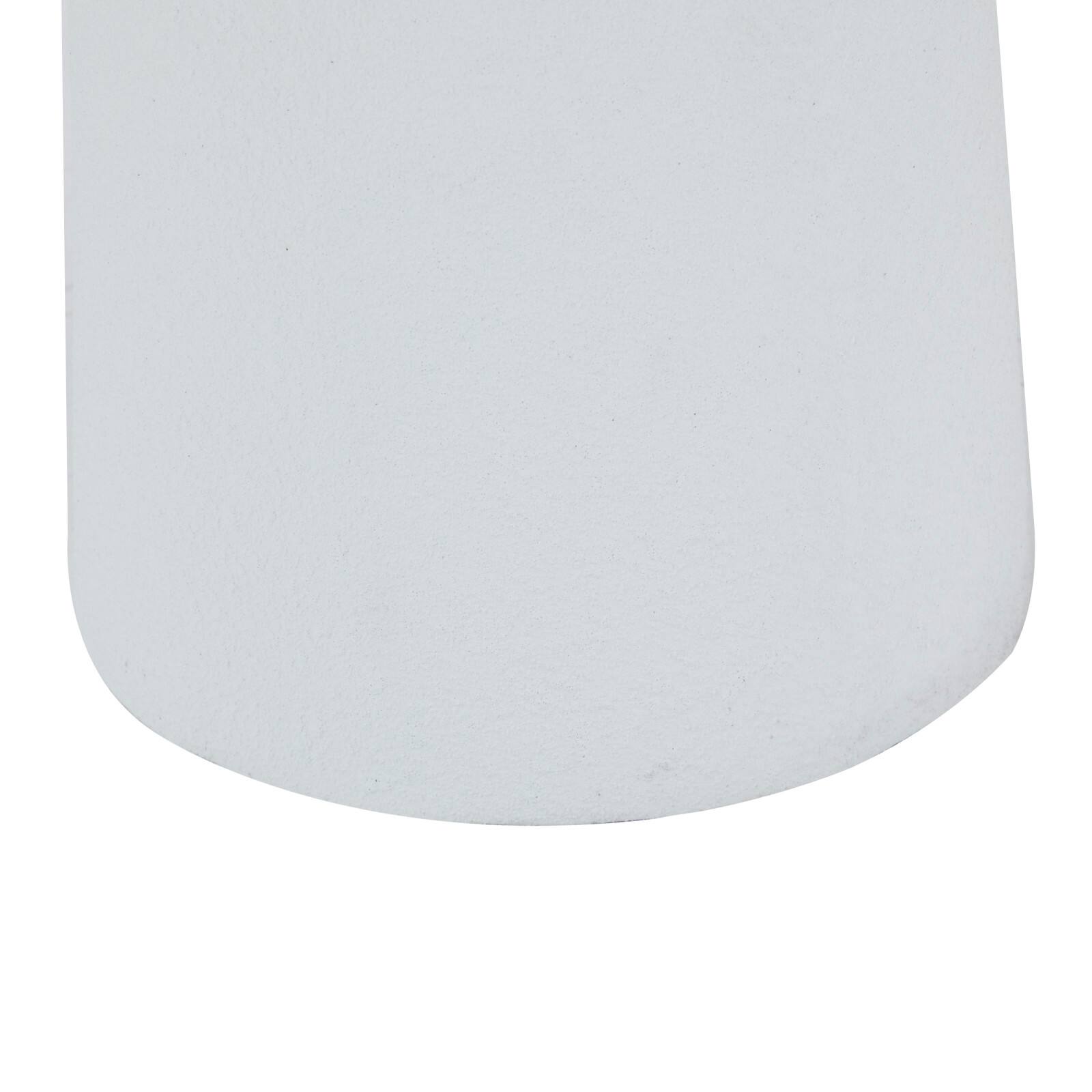 White Contemporary Garden Stool, 17" x 17" x 18"