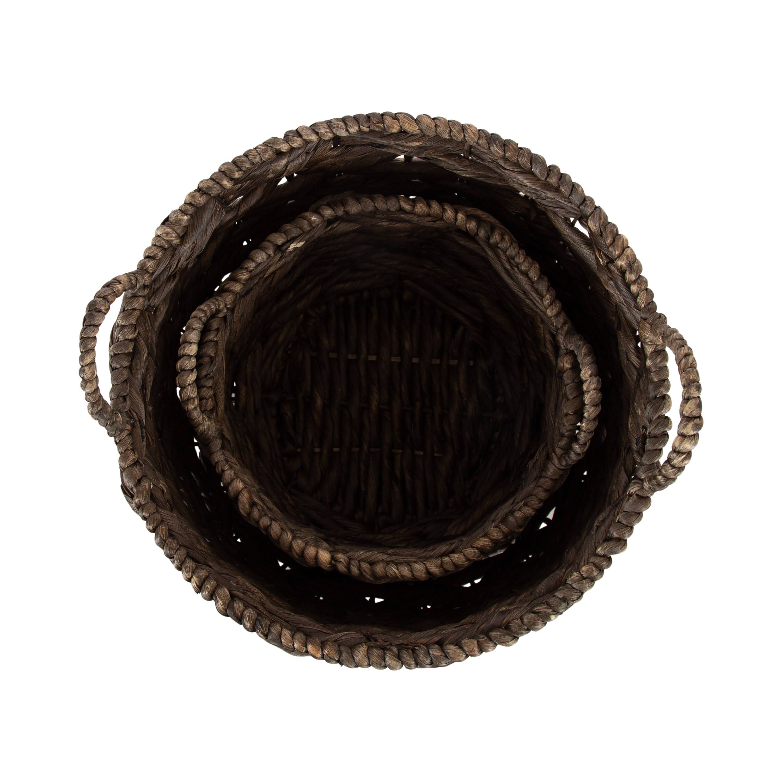 Kate and Laurel Livia Round Woven Basket Set