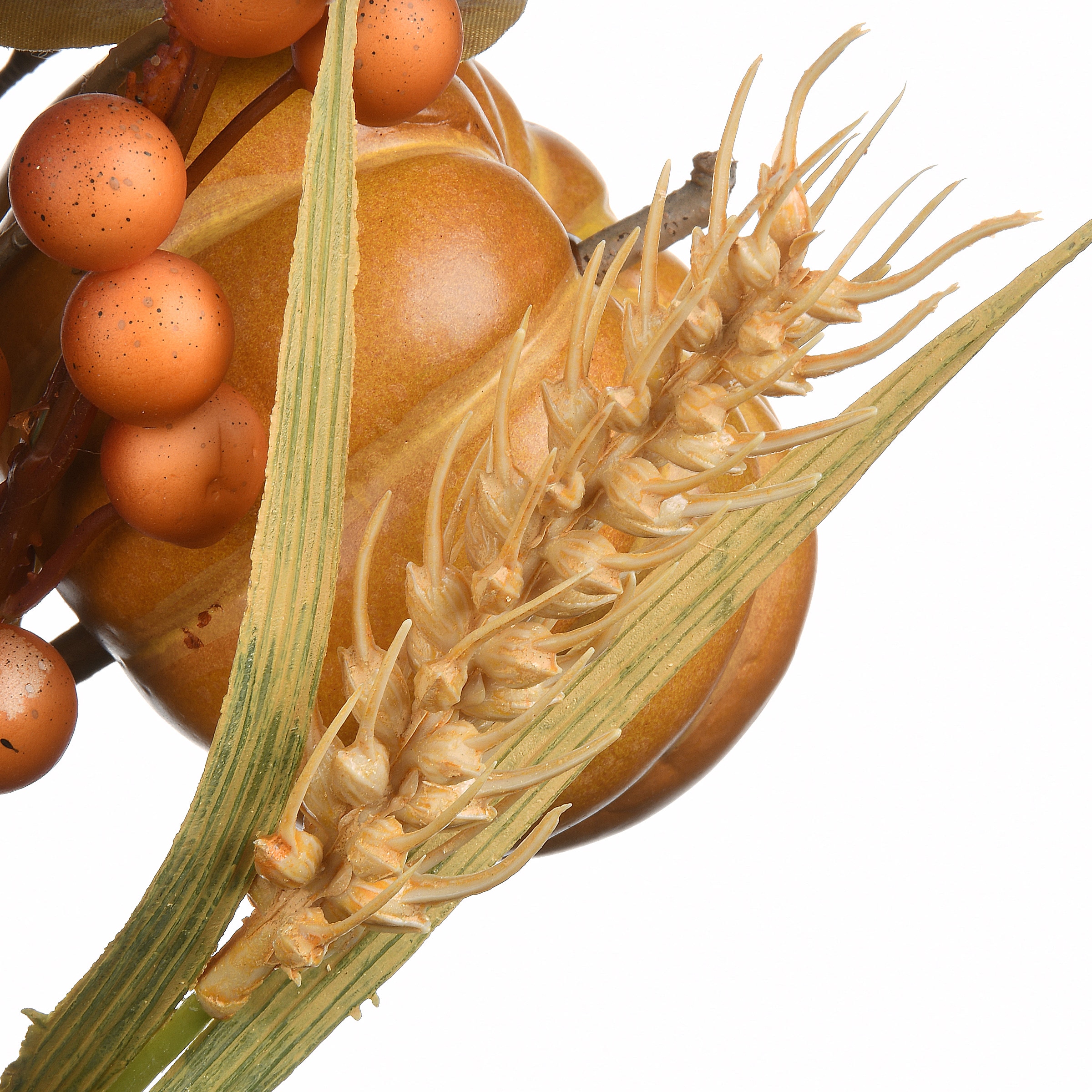 Autumn Pine Nut Spray With Pumpkin Gourds, 2ct.