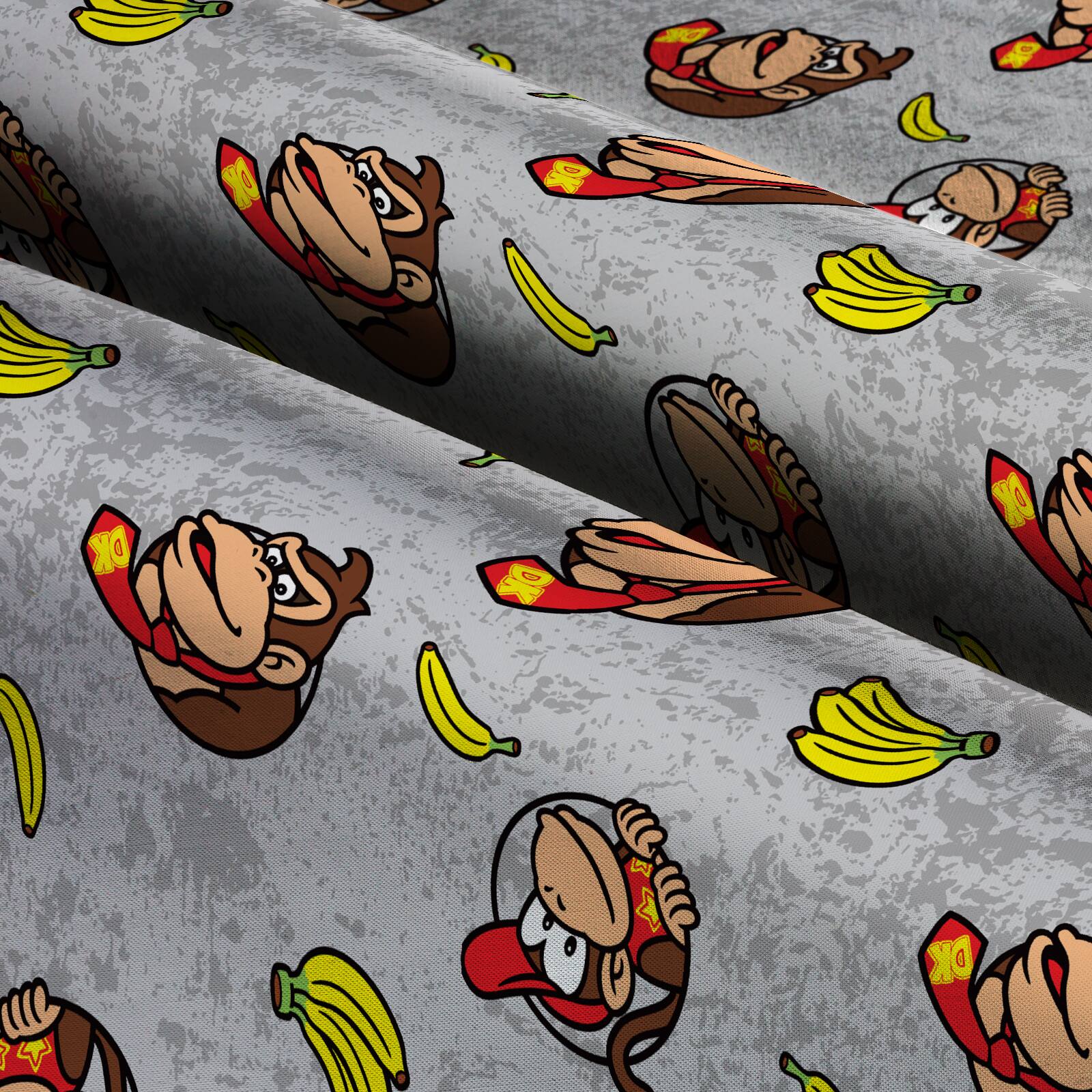 Nintendo Donkey Kong Diddy Badges Cotton Fabric