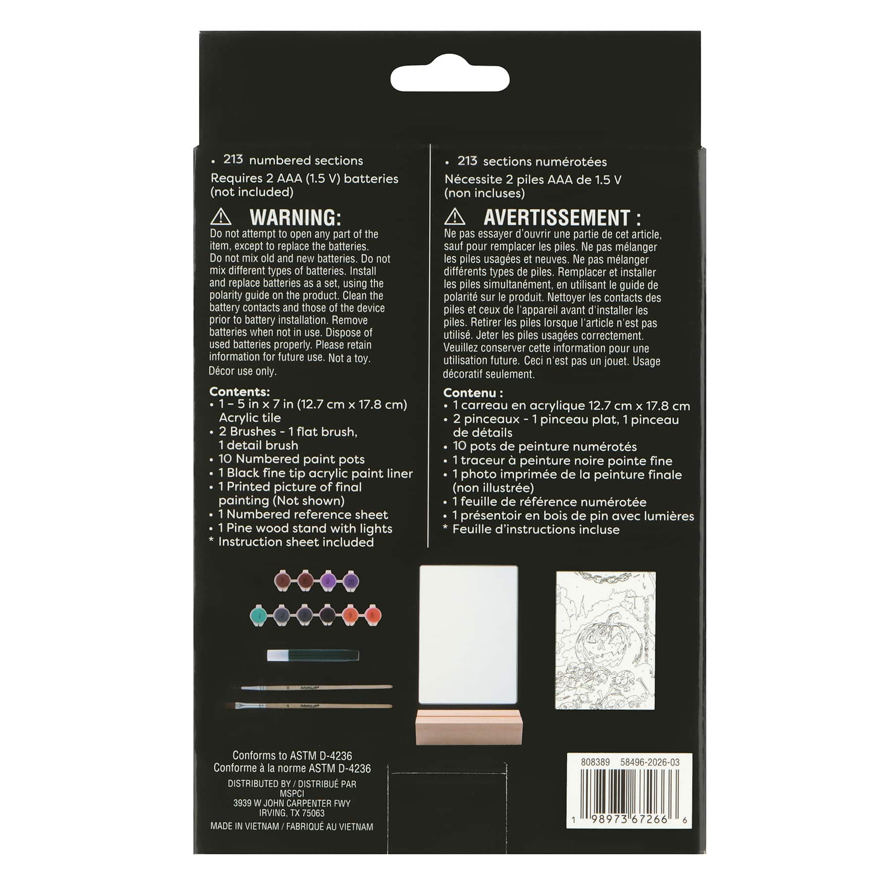 Light Up Jack-o'-Lantern Paint-by-Number Acrylic Surface Kit by Artist's Loft®