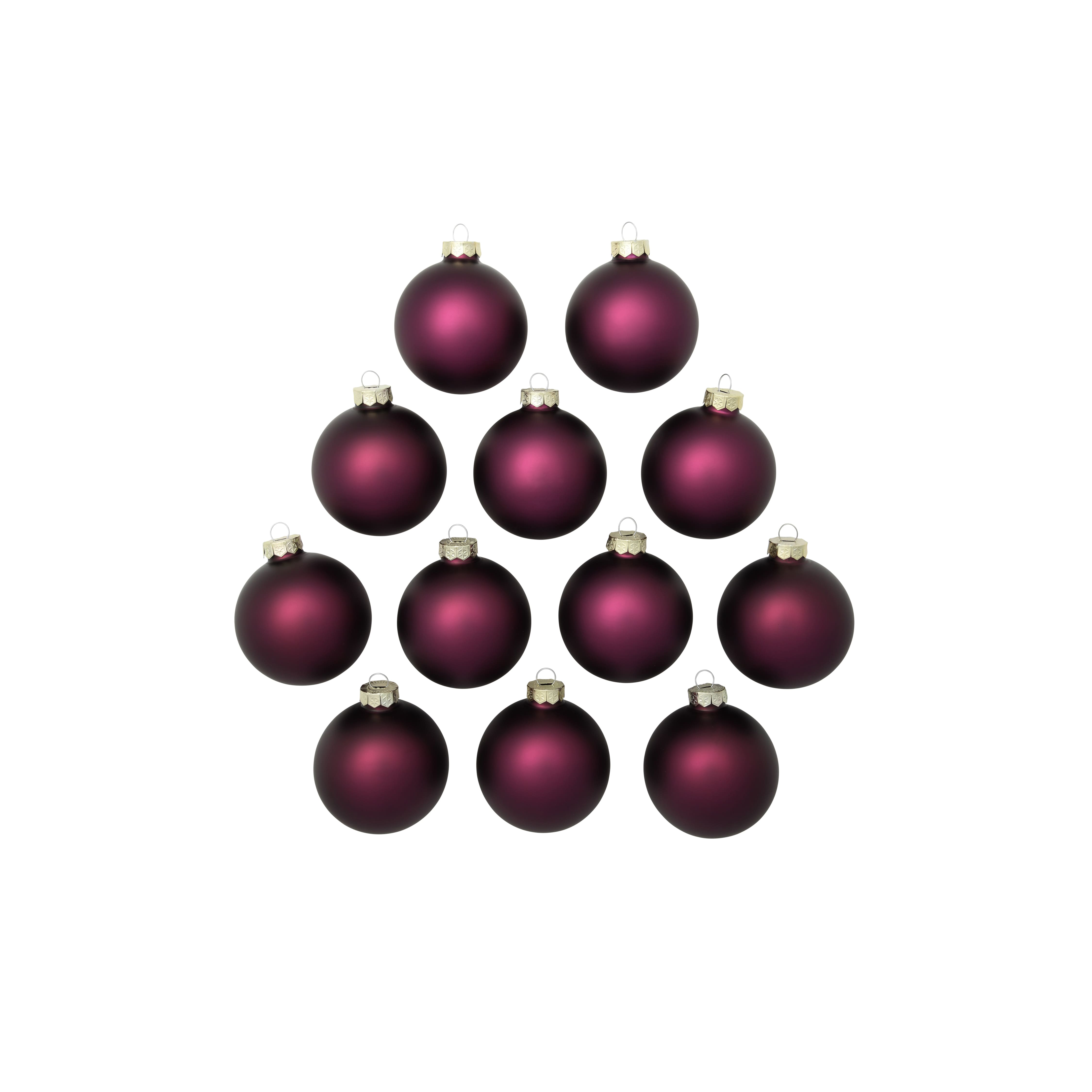 Whitehurst 12ct. 2.75" Matte Glass Ball Ornaments