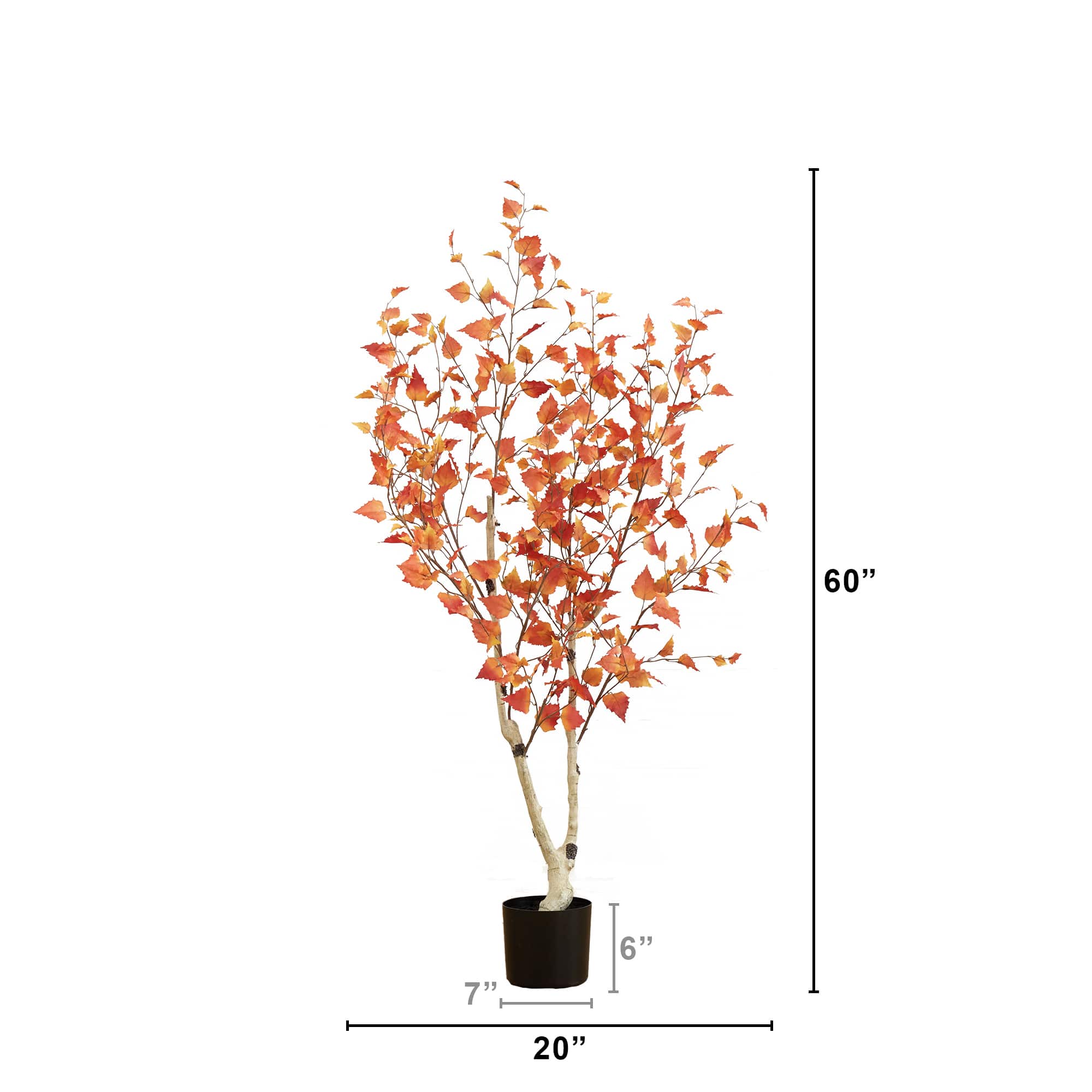 5ft. Autumn Birch Artificial Fall Tree
