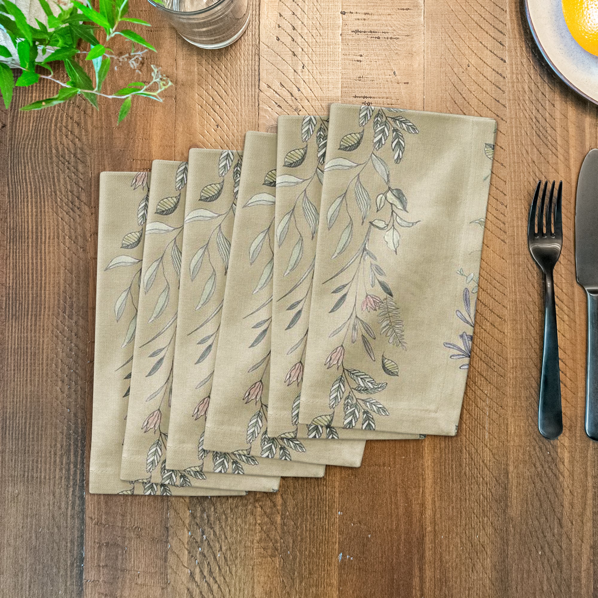Vines Cotton Twill Napkin