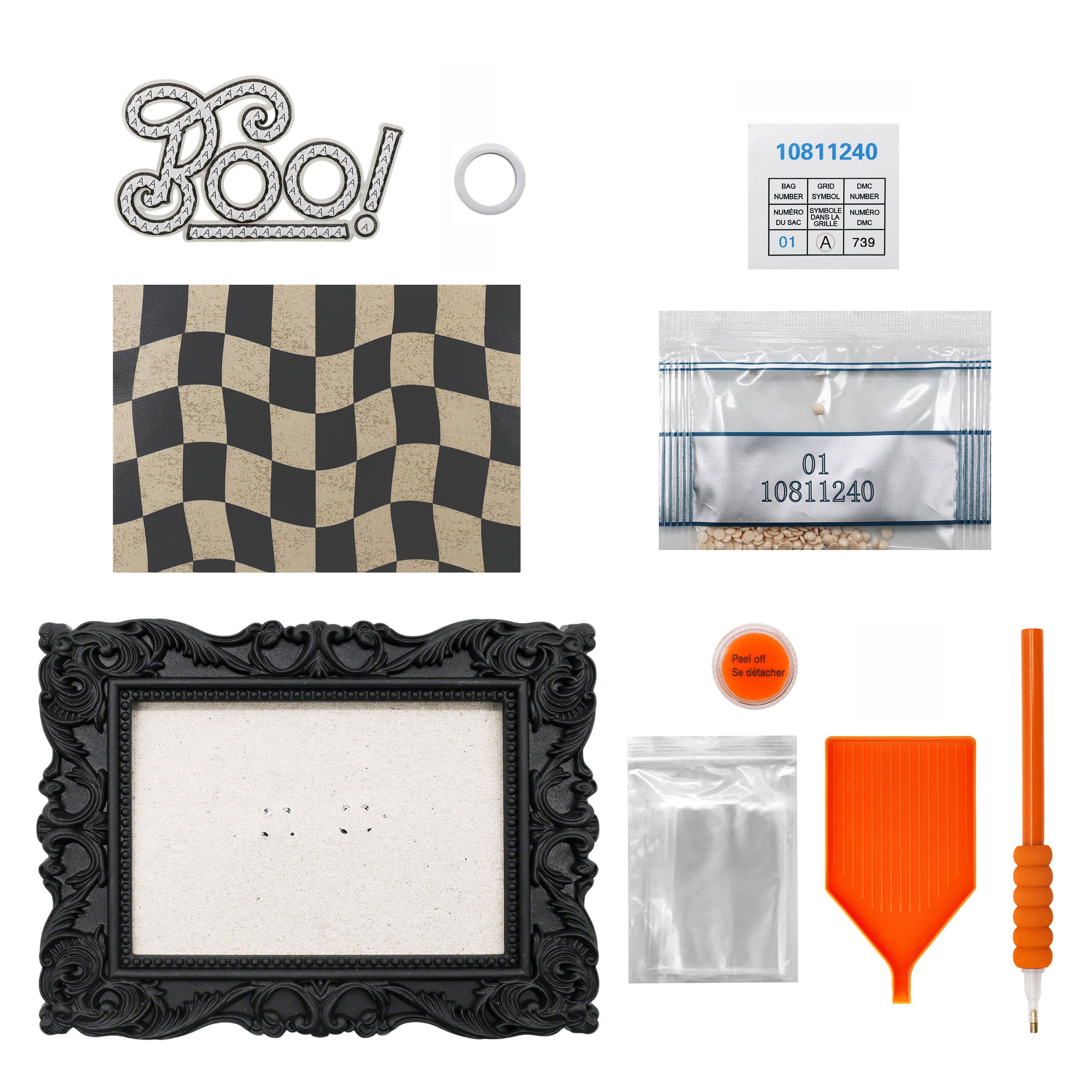 2" x 3" Boo! Acrylic Surface Diamond Art Kit with Frame by Make Market®