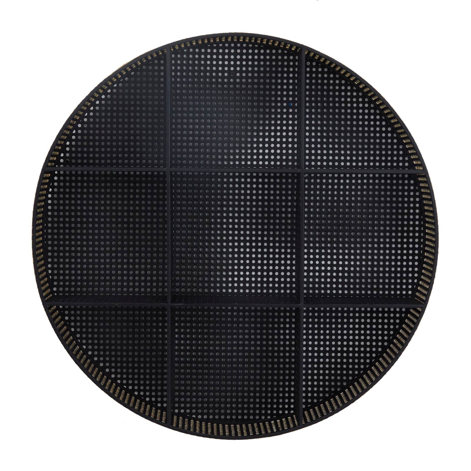 Black Modern Wall Shelf, 32" x 6" x 32"