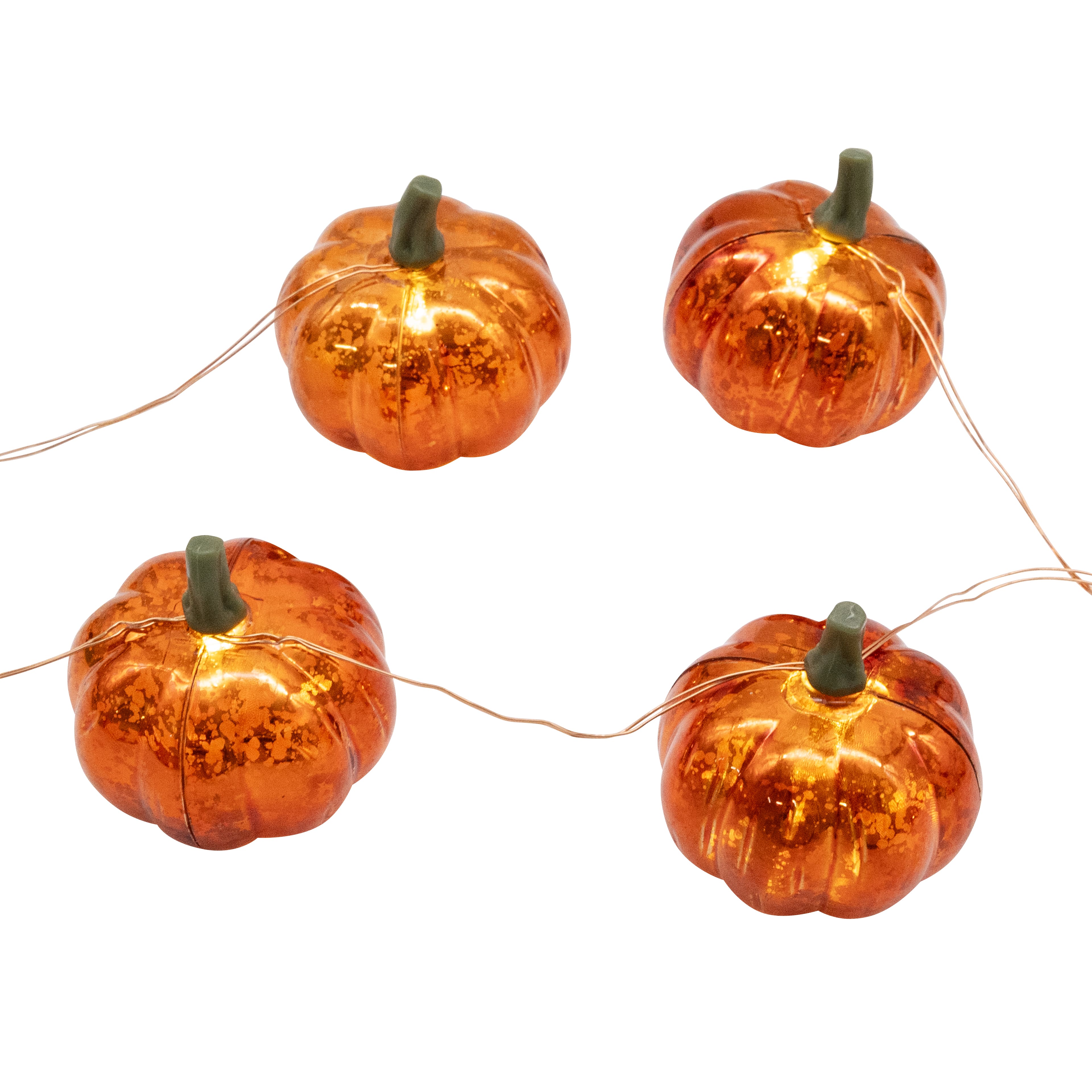 10ct. Mercury Finish Pumpkins Icon LED String Lights by Ashland®