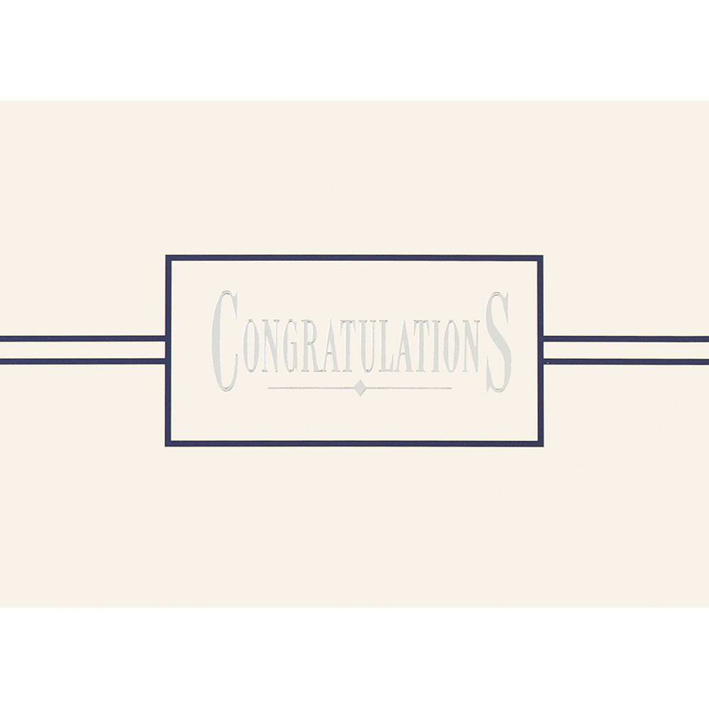 JAM Paper Formal Blank Congratulations Cards & Envelopes Set